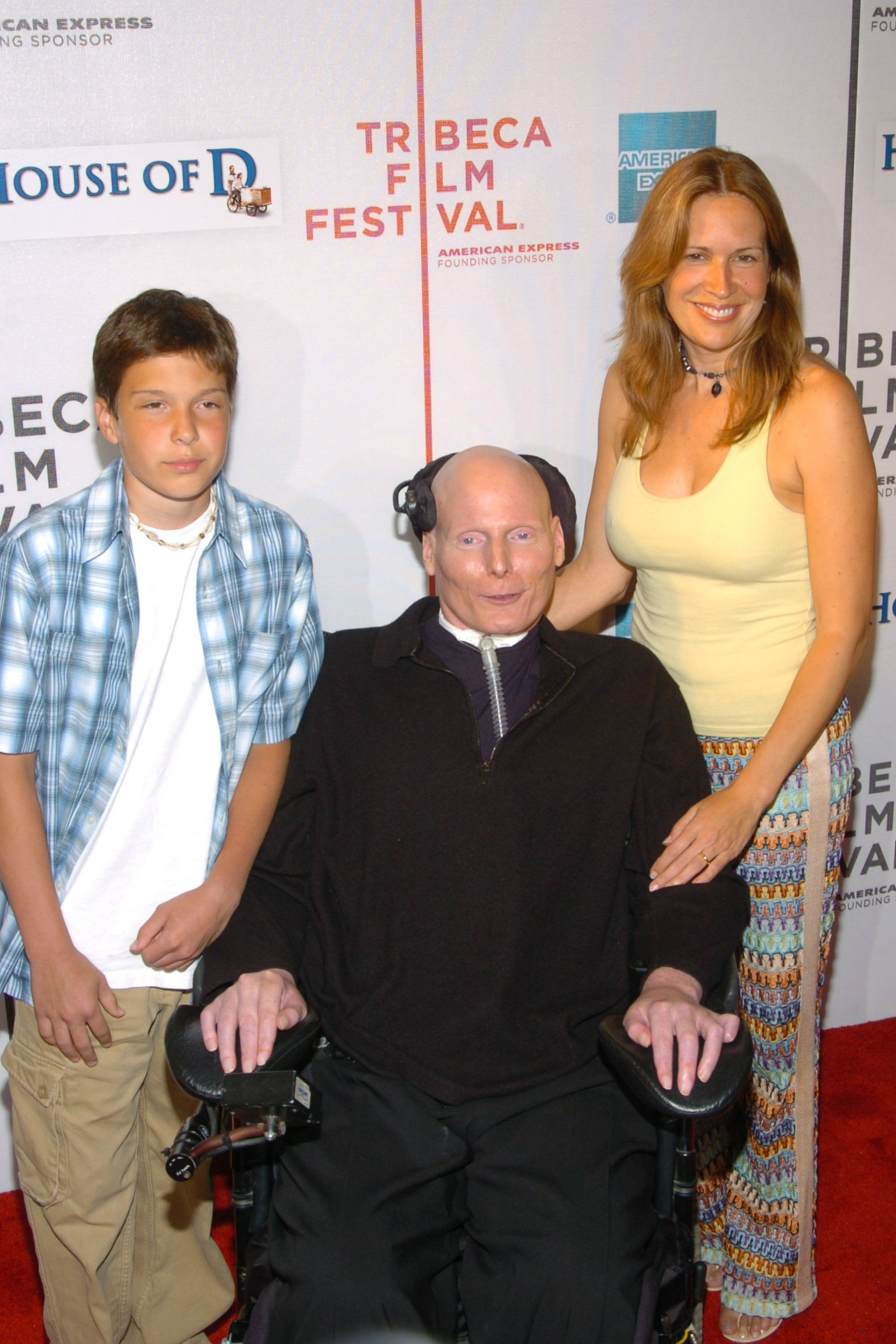 Will, Christopher, and Dana Reeve during the 3rd Annual Tribeca Film Festival 