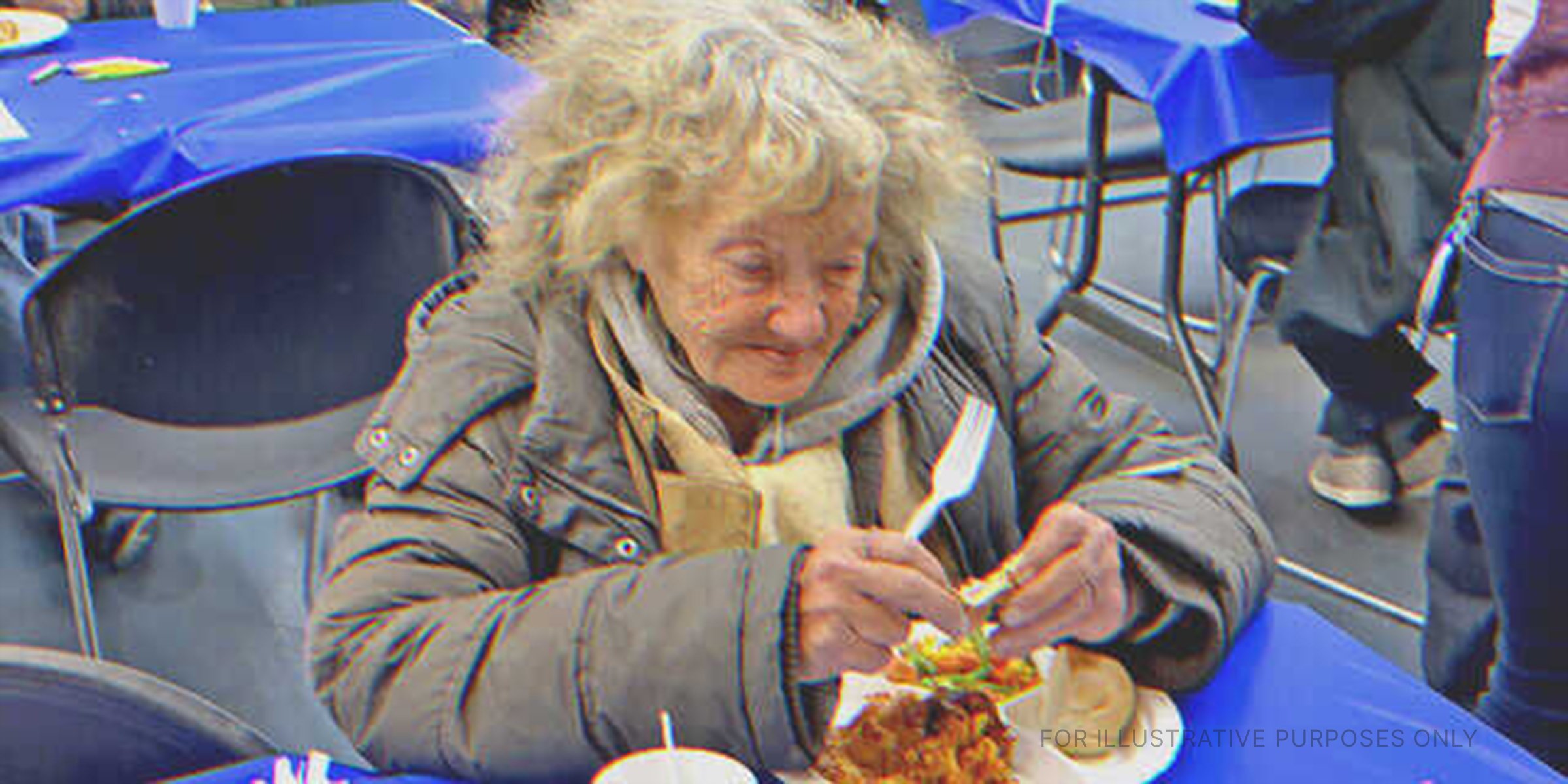 Old Woman Eating Her Food. | Source: Getty Images