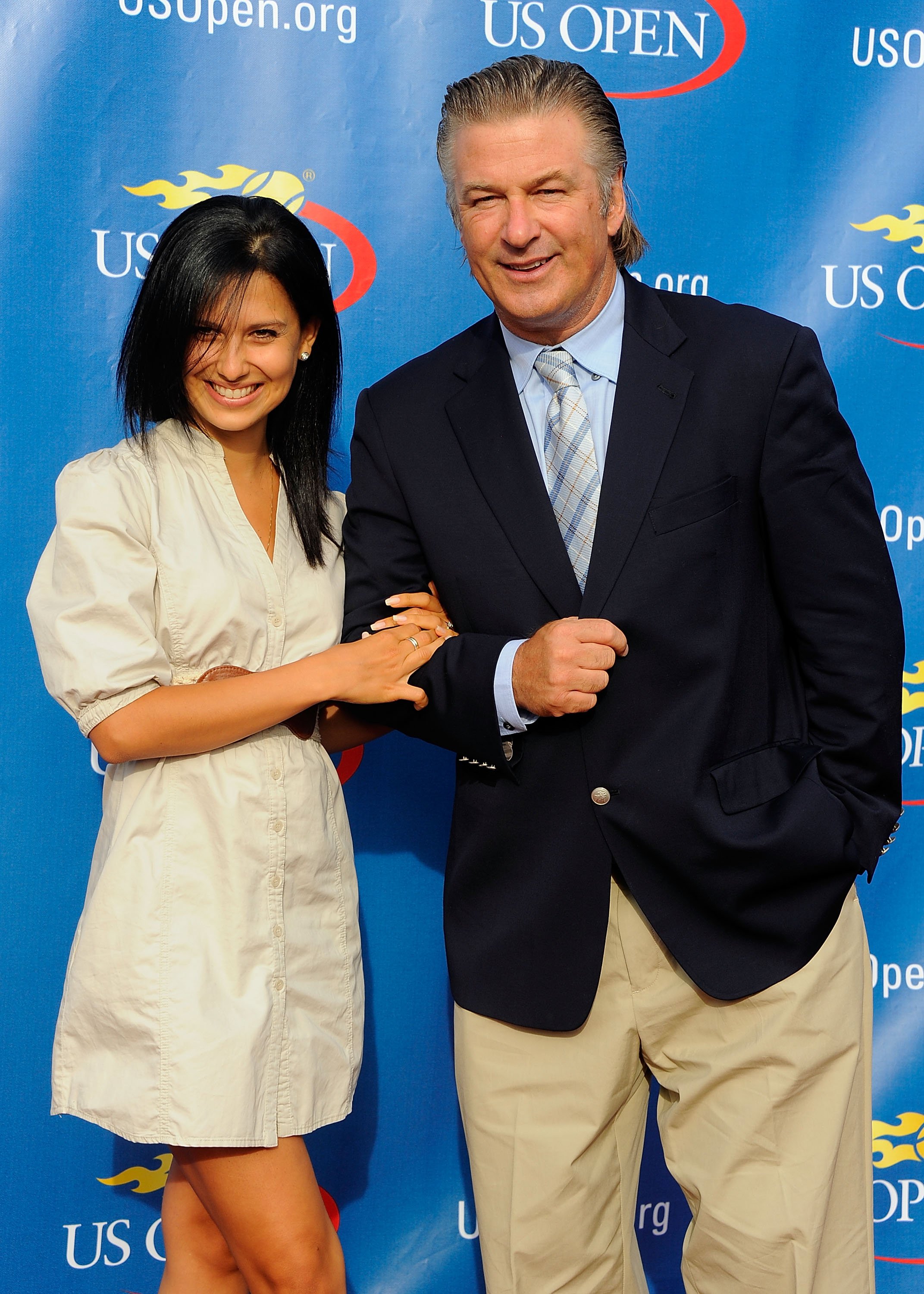 Hilaria Thomas and Alec Baldwin attend the 2011 US Open opening night ceremony at the USTA Billie Jean King National Tennis Center on August 29, 2011 in New York City. | Source: Getty Images