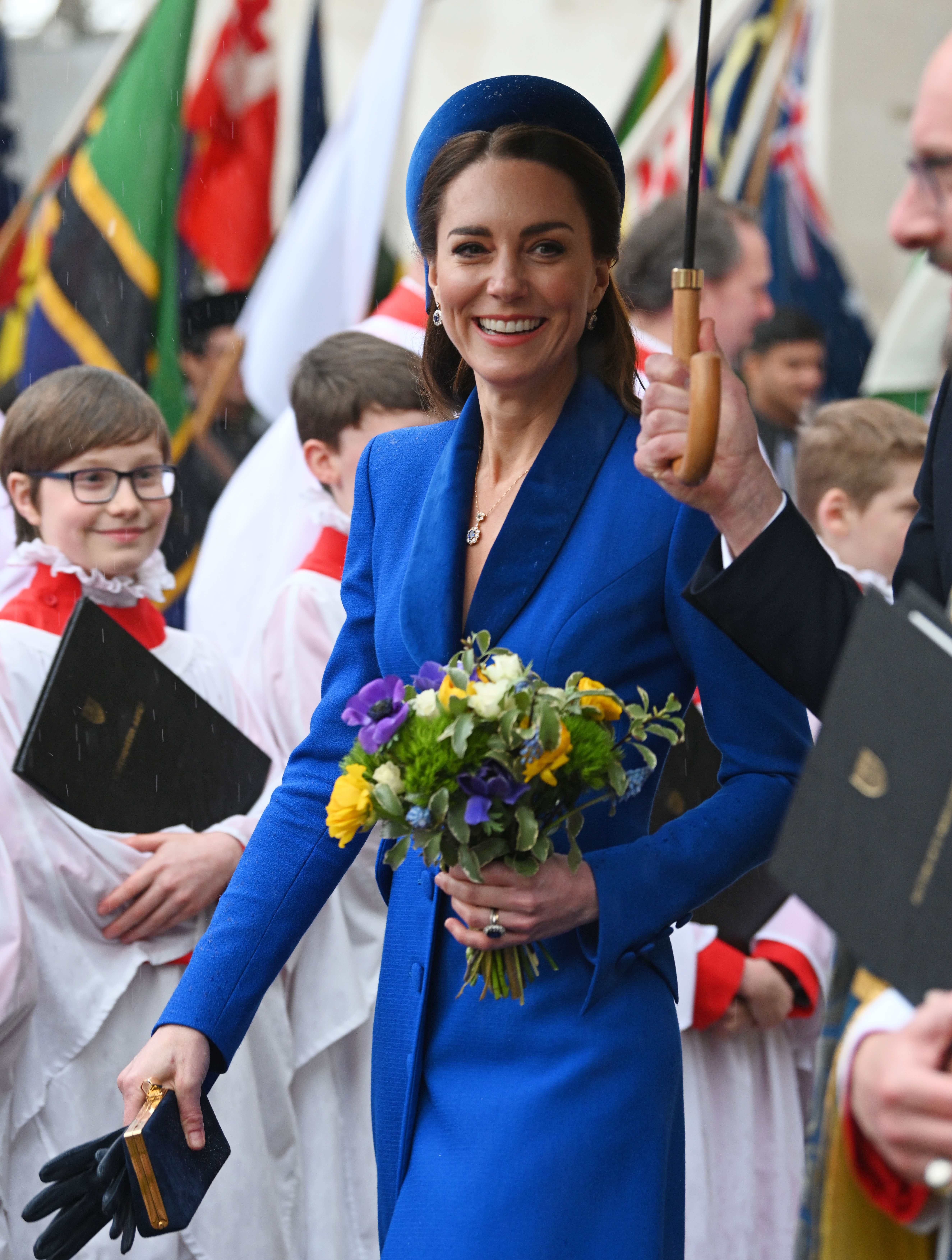 Catherine, Duchess of Cambridge arrives at Westminster Abbey after The Commonwealth Day Service on 14 March 2022 in London, England. | Source: Getty Images