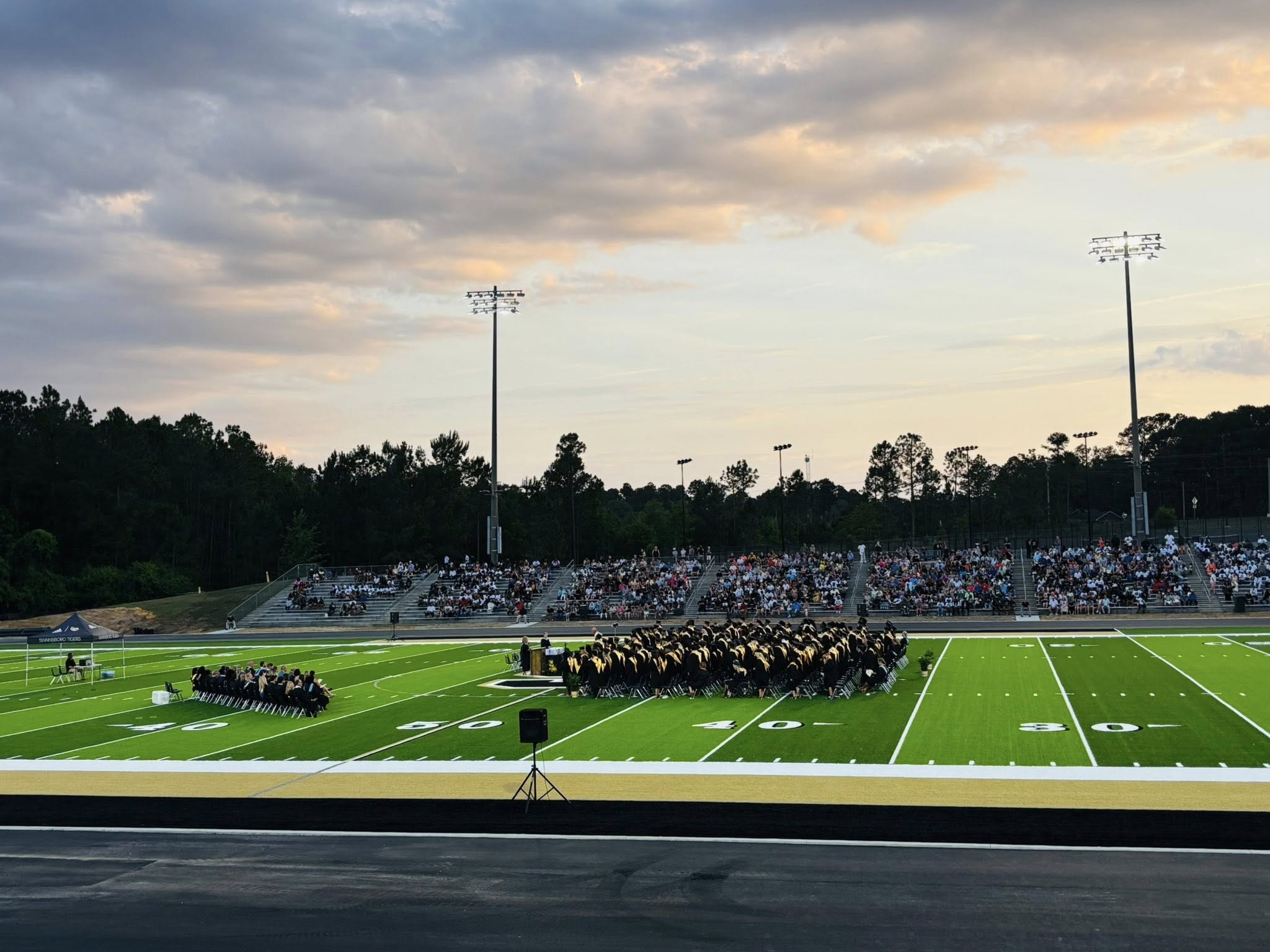 The Swainsboro High School graduation ceremony where Kencerio Walker and Nykeria Johnson received their diplomas on May 22, 2026 | Source: Facebook/Lisa Kennedy
