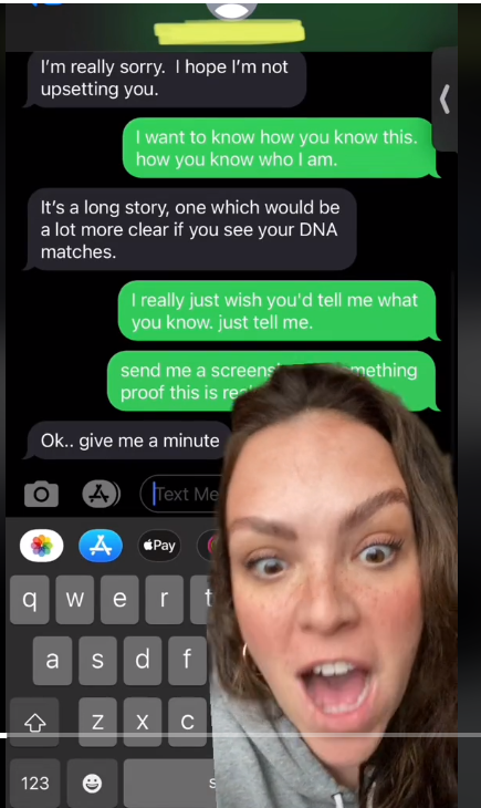 Screenshot of Lane's conversation with the person that reached out to her | Source: TikTok/laneiscool14