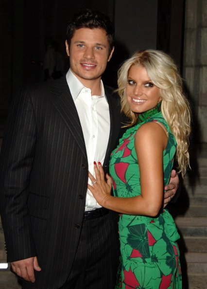 Nick Lachey and Jessica Simpson at Home of Eva and Michael Chow in Beverly Hills, California, United States in 2006. | Photo: Getty Images