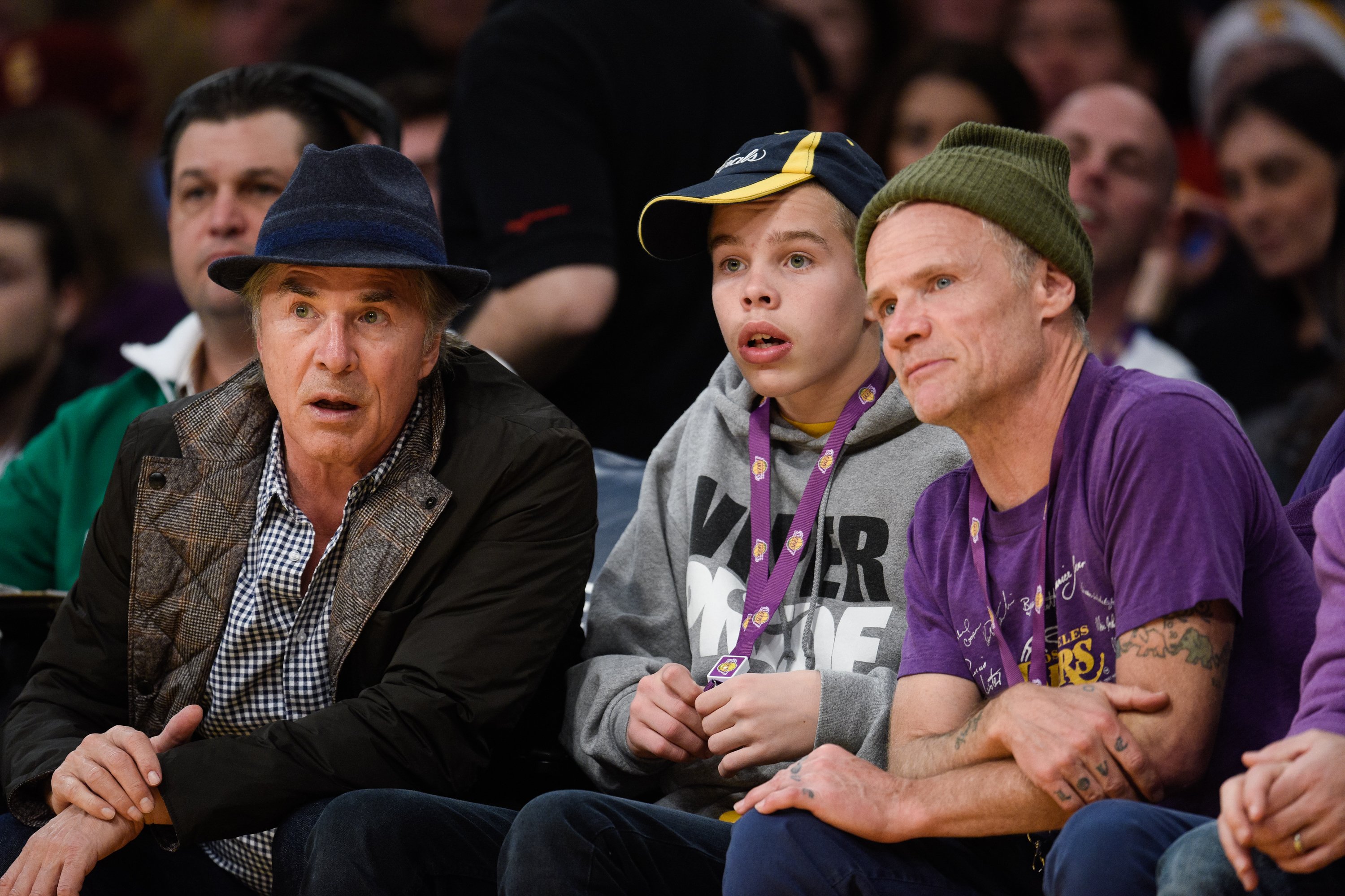 Don Johnson and his son Jasper Breckenridge Johnson attend a basketball between Philadelphia 76ers and the Los Angeles Lakers at Staples Center on January 1, 2016, in Los Angeles, California. | Source: Getty Images