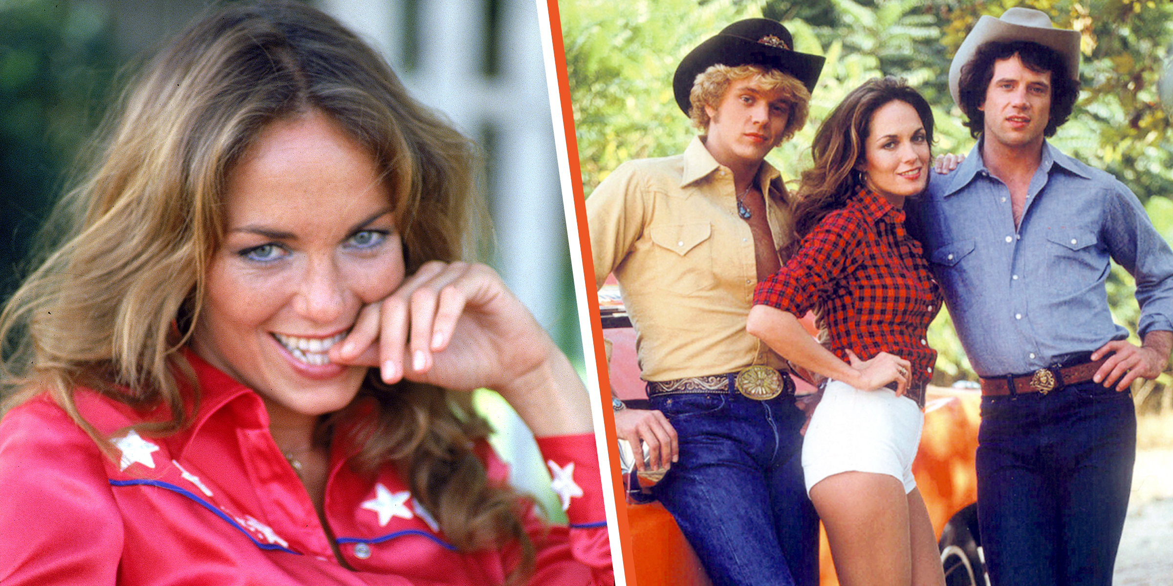 Catherine Bach | John Schneider, Catherine Bach and Tom Wopat | Source: Getty Images