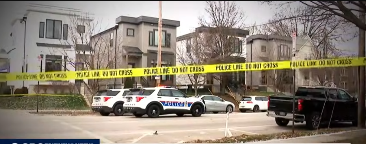 Police secure the area outside Spencer and Monique Tepe's home as seen in a video dated January 7, 2025 | Source: YouTube/@CBSEveningNews