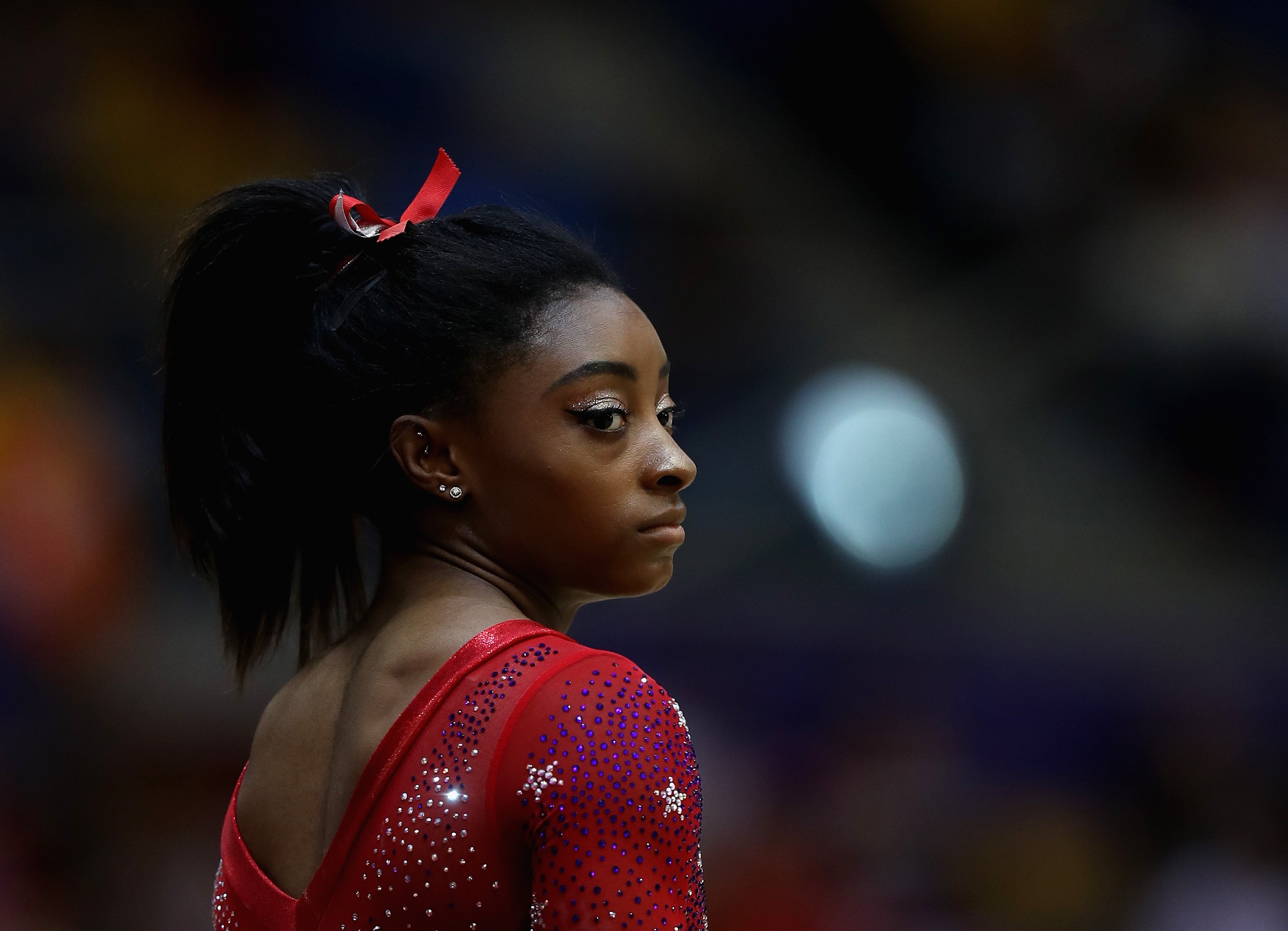  Simone Biles at the 2018 FIG Artistic Gymnastics Championships at Aspire Dome on October 30, 2018 in Doha, Qatar | Photo: Getty Images