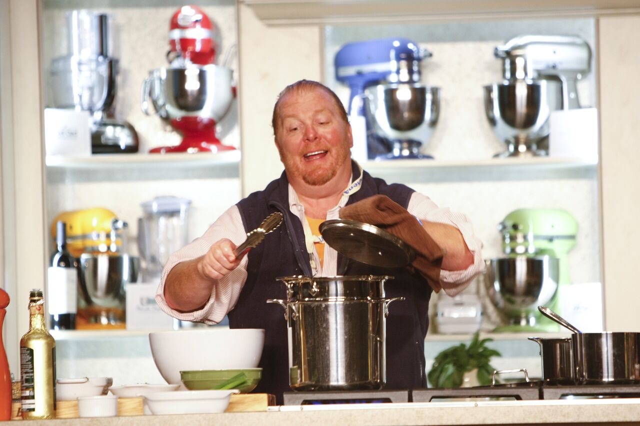 Mario Batali attends "In The Kitchen with Top Chef." | Source: Getty Images