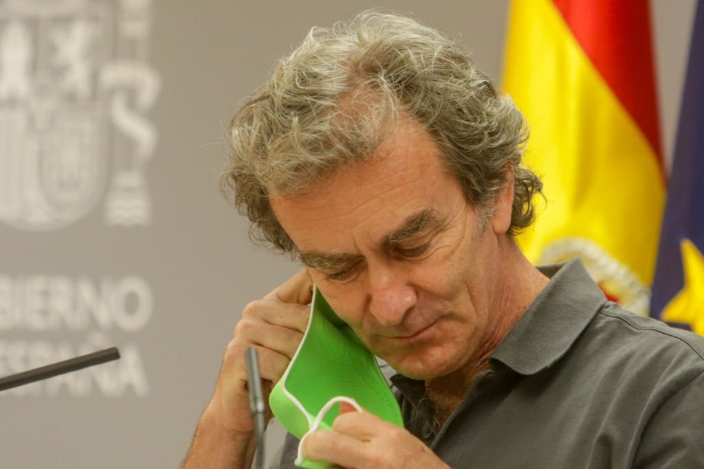 Fernando Simón en el Ministerio de Salud, el 13 de julio de 2020 en Madrid, España. | Foto: Getty Images