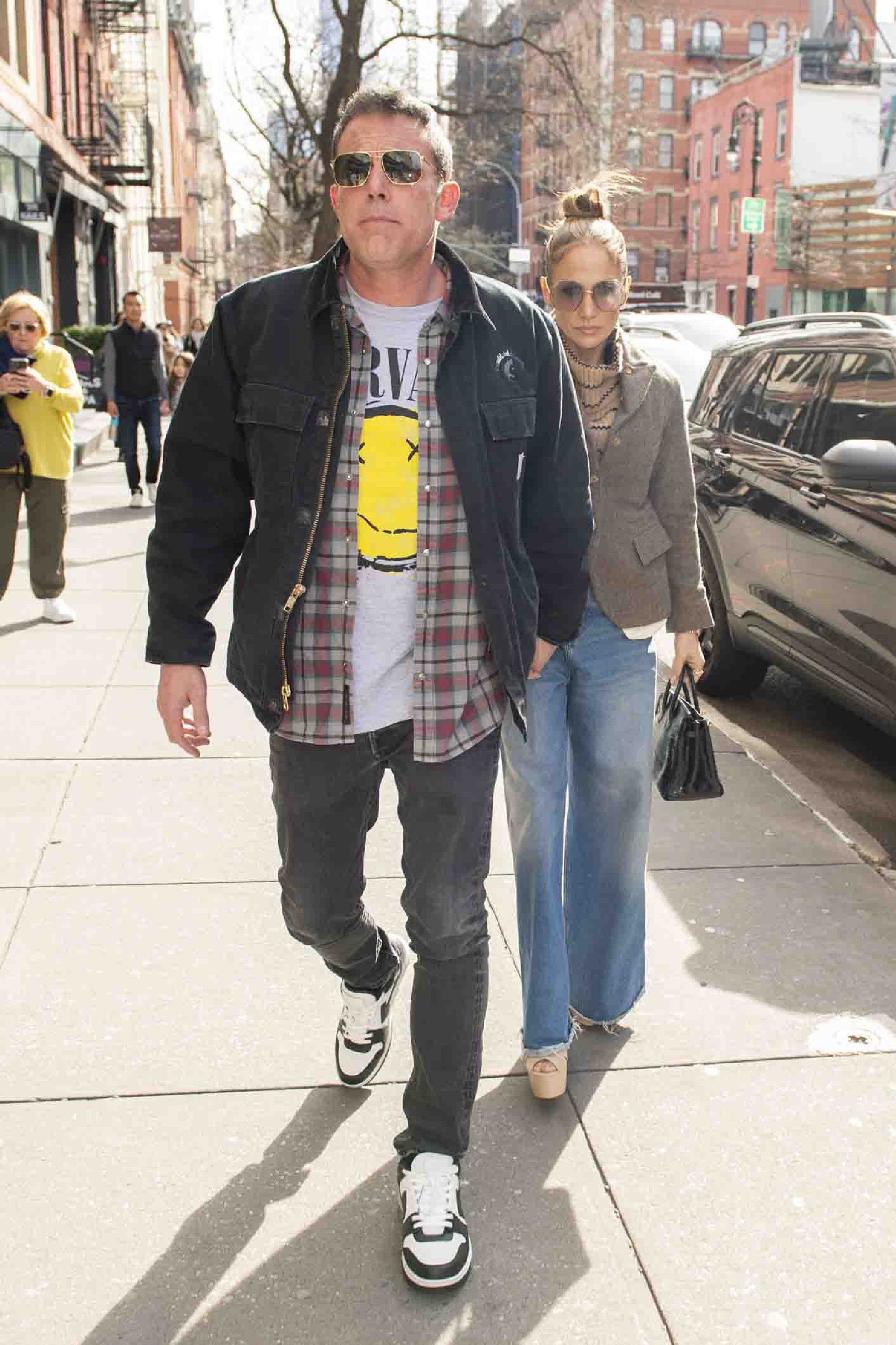 Ben Affleck and Jennifer Lopez are seen on March 30, 2024 | Source: Getty Images