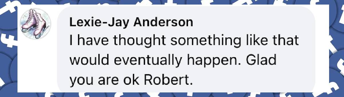 A netizen's comment on Robert Irwin, dated November 5, 2025 | Source: Facebook/EntertainmentTonight