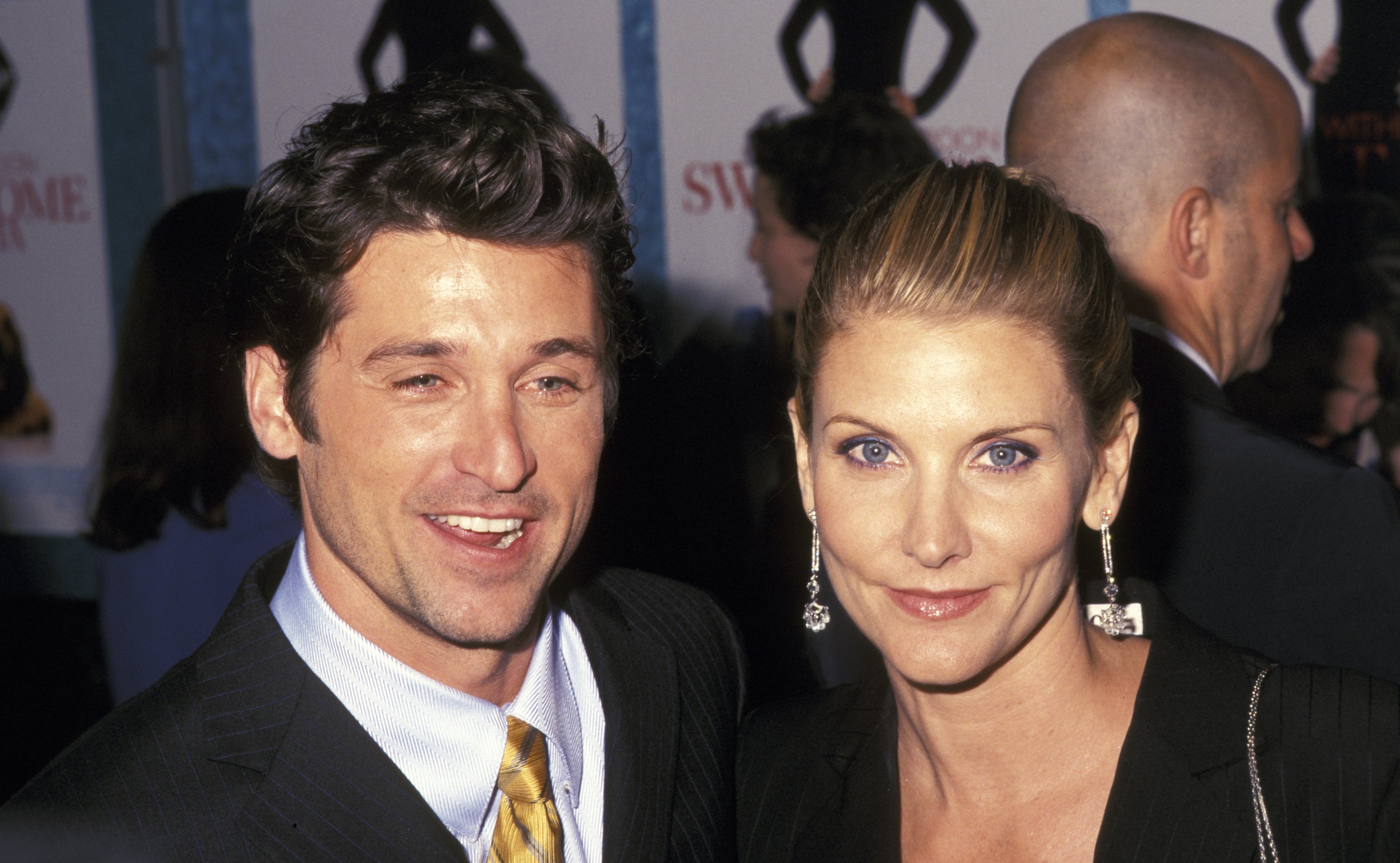 Actor Patrick Dempsey and his wife, makeup artist Jillian Fink during the premiere of "Sweet Home Alabama" at Chelsea West Cinema on September 23, 2002 in New York City┃Source: Getty Images