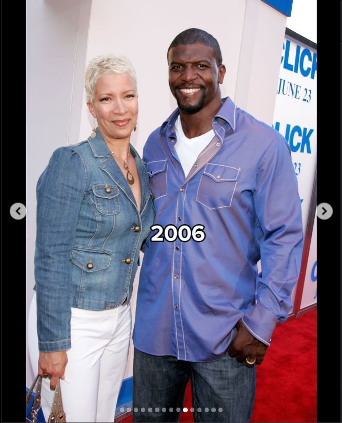 Rebecca King-Crews and Terry Crews smiling together at a red carpet event in 2006, from a post dated July 29, 2025. | Source: Instagram/terrycrews
