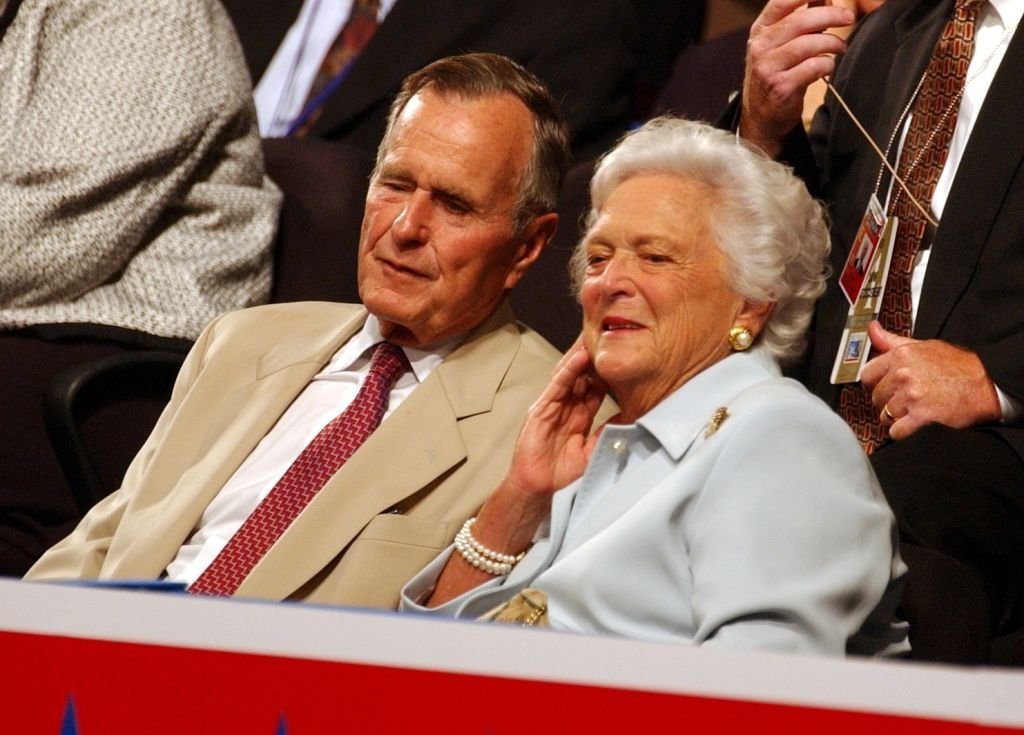 George H. Bush and Barbara Bush at the Republican National Convention September 1, 2004 at Madison Square Garden | Photo: Getty Images