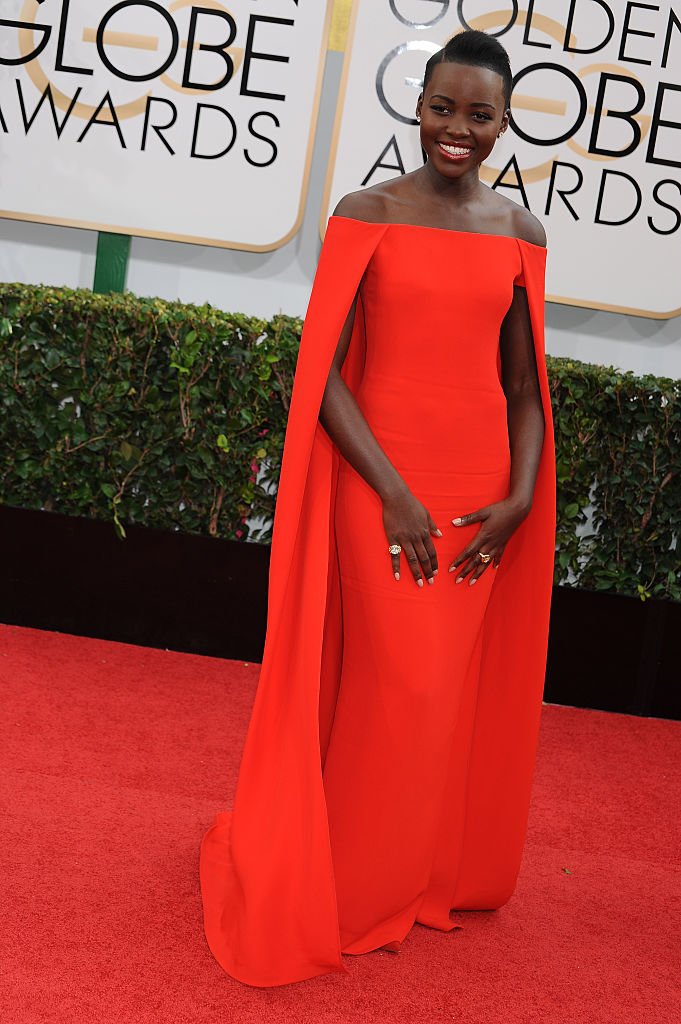  Lupita Nyong'o arrives at the 71st Annual Golden Globe Awards held at The Beverly Hilton Hotel | Photo: Getty Images