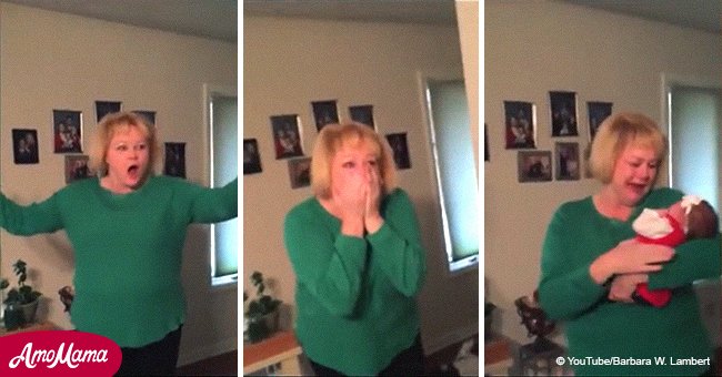 Woman sees her granddaughter for the very first time