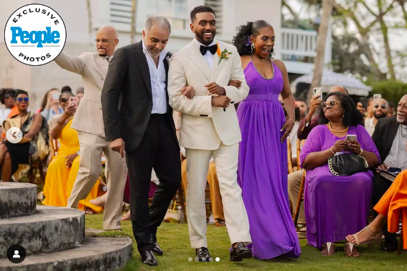 Etienne Maurice being walked down the aisle by his dad, Eric Maurice, and his mom, Sheryl Lee Ralph, on his wedding day, posted on July 13, 2024 | Source: Instagram/walkgoodetienne and wash news