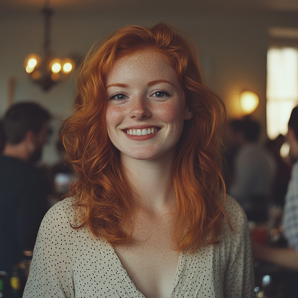 A happy woman at a party | Source: Midjourney