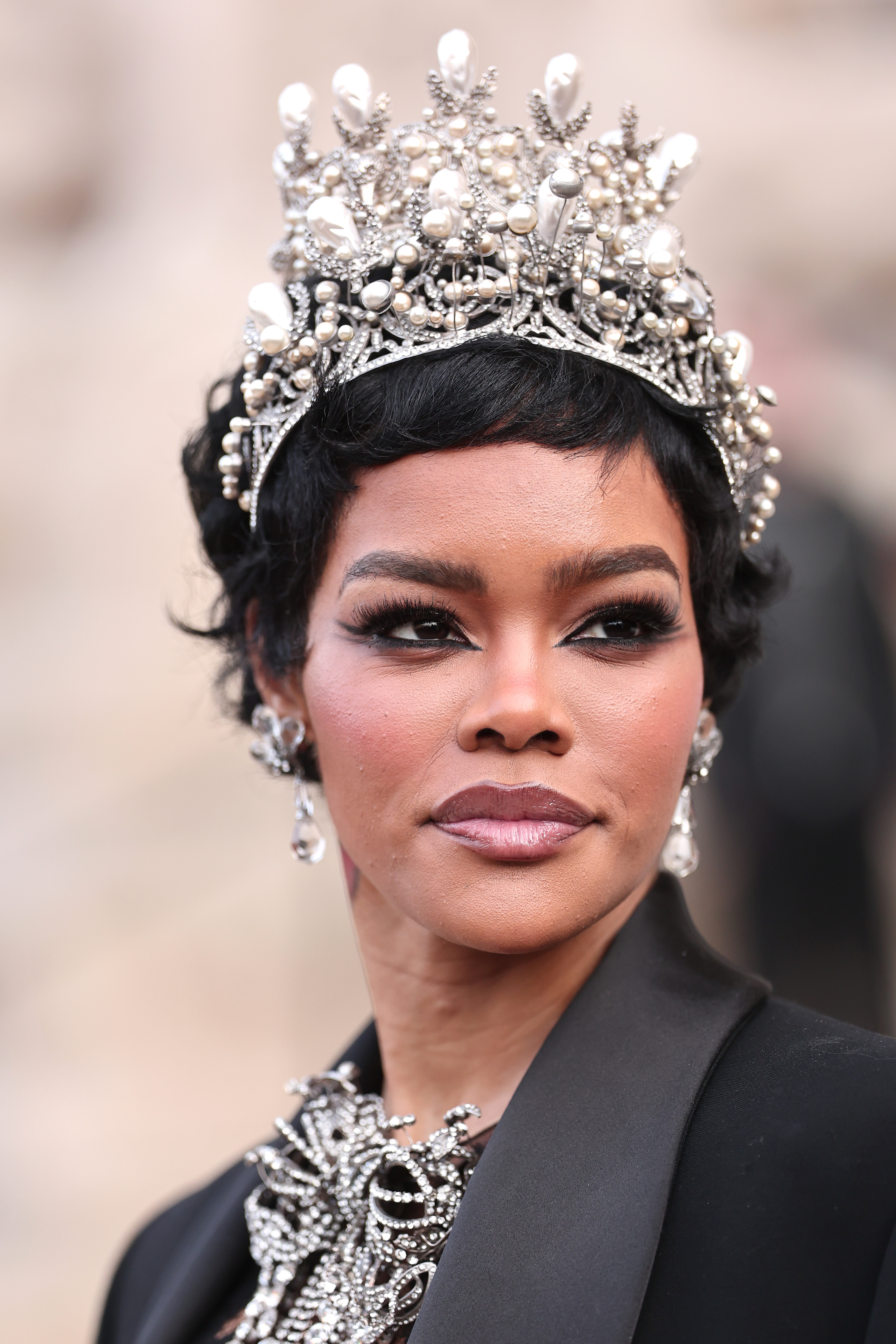 Teyana Taylor at the Schiaparelli Haute Couture Week Spring/Summer 2026 show during Paris Fashion Week in France on January 26, 2026. | Source: Getty Images