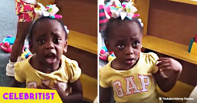 Toddler girl goes off on her preschool teacher after being put in a timeout 