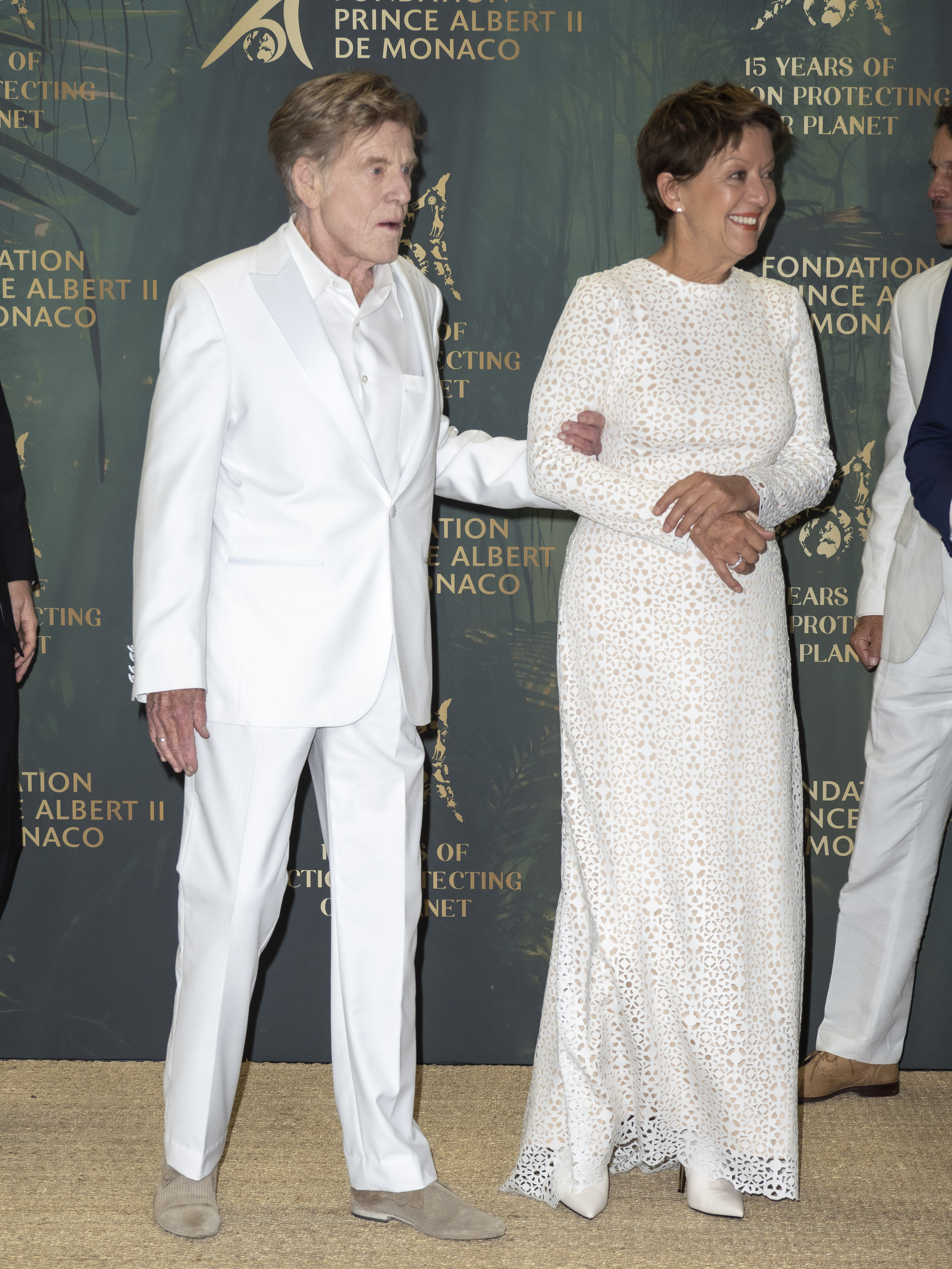 Robert Redford and Sibylle Szaggars on October 29, 2021, in Monaco | Source: Getty Images