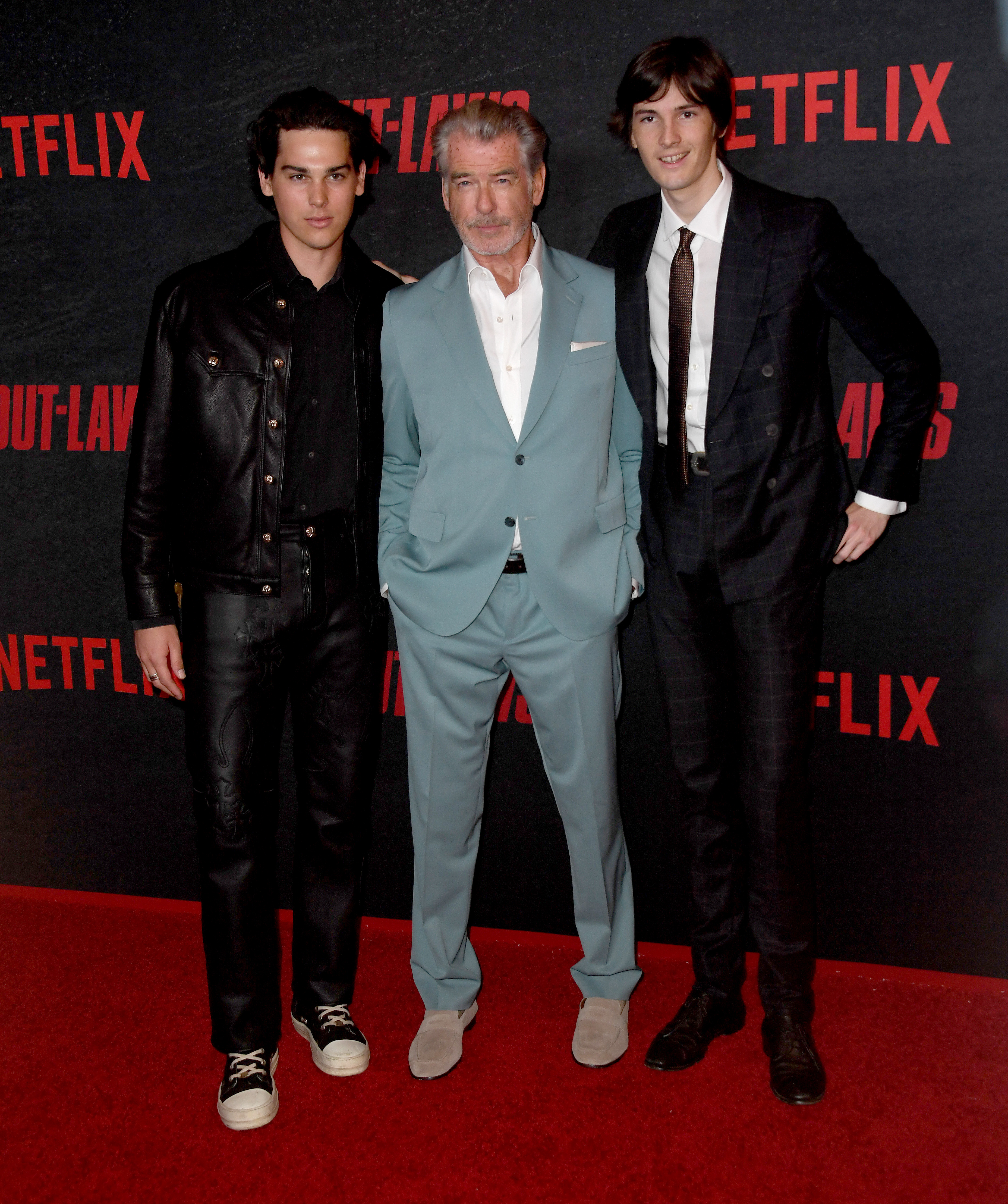 Paris, Pierce, and Dylan Brosnan during the Los Angeles Premiere Of Netflix's "The Out-Laws" at Regal LA Live on June 26, 2023, in Los Angeles, California | Source: Getty Images
