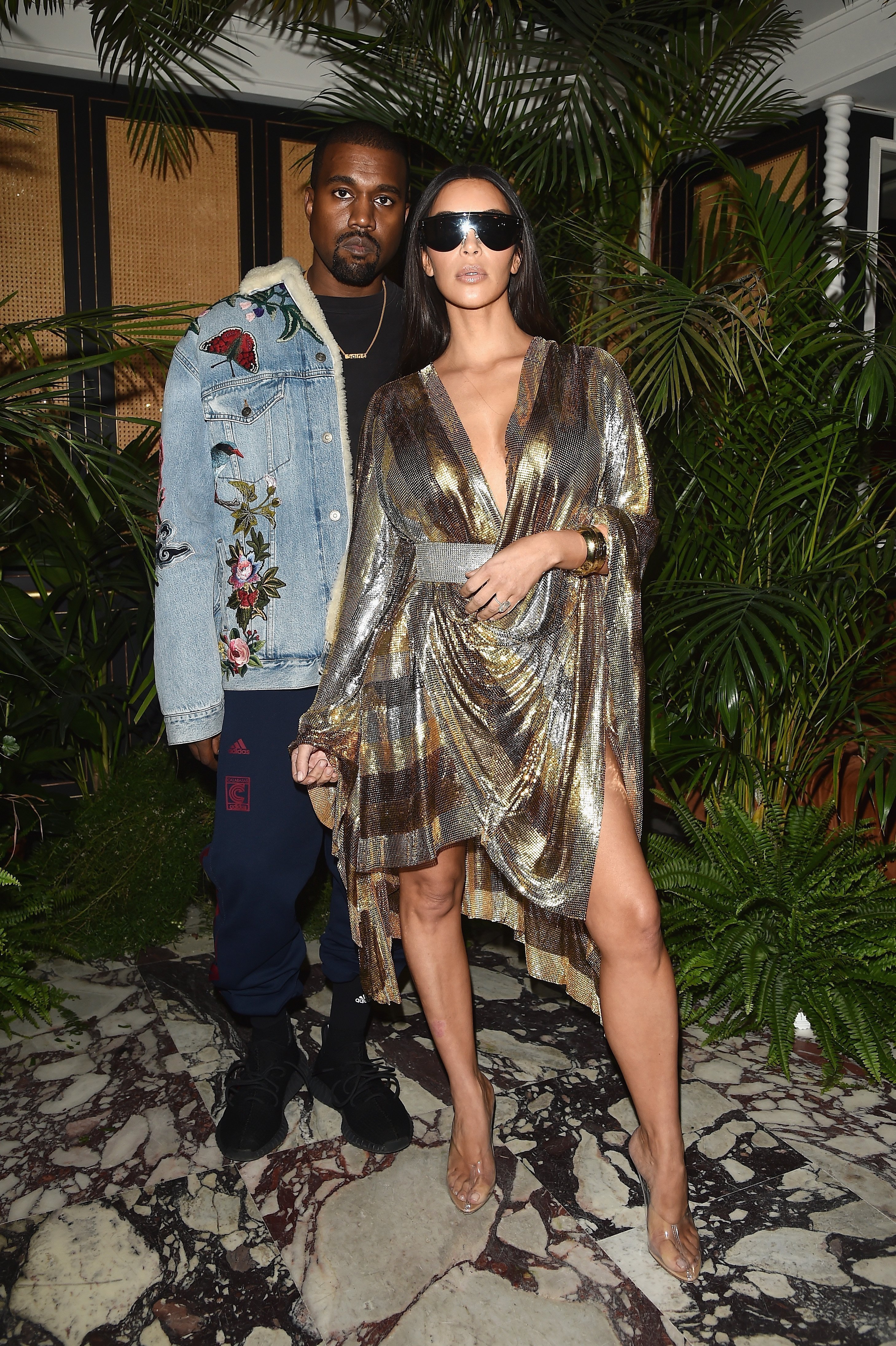 Kanye West & Kim Kardashian at the Balmain aftershow party as part of the Paris Fashion Week on Sept. 29, 2016. | Photo: Getty Images