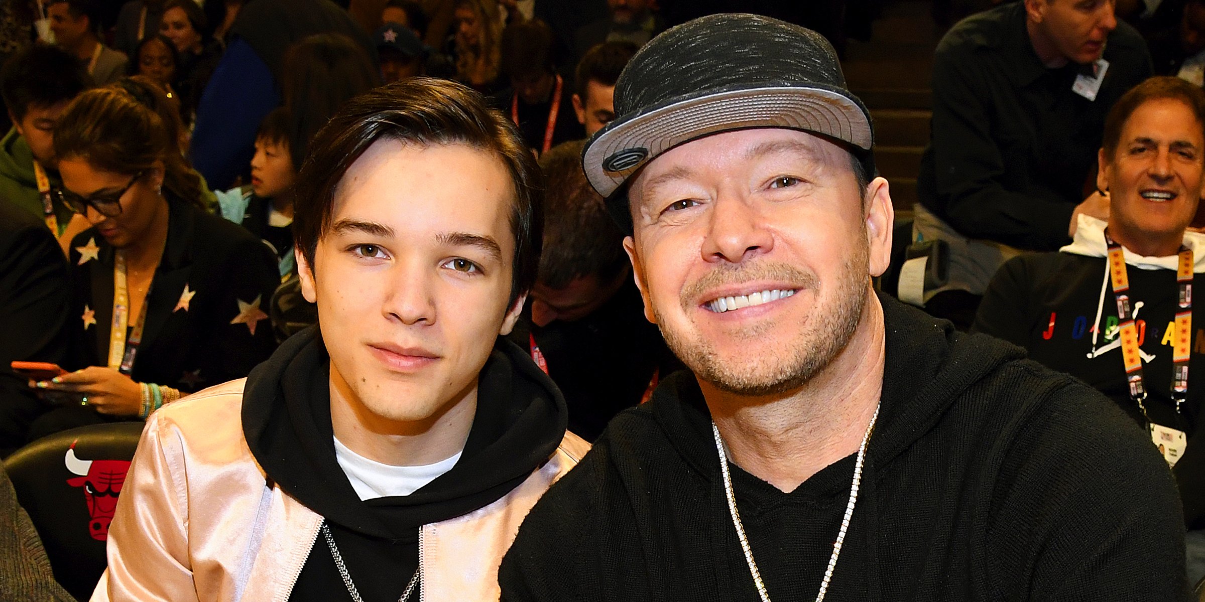 Elijah Wahlberg and Donnie Wahlberg. | Source: Getty Images