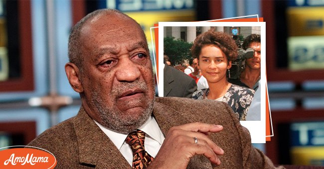 Picture of comedian Bill Cosby [left]. Autumn Jackson and Shawn Thompson Upshaw at Federal court on July 11, 1997 in New York [right] | Photo: Getty Images