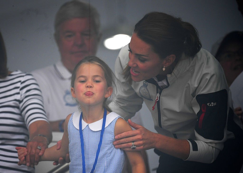 Princess Charlotte of Cambridge and Catherine, Duchess of Cambridge having fun together after the inaugural King’s Cup regatta | Photo: Getty Images