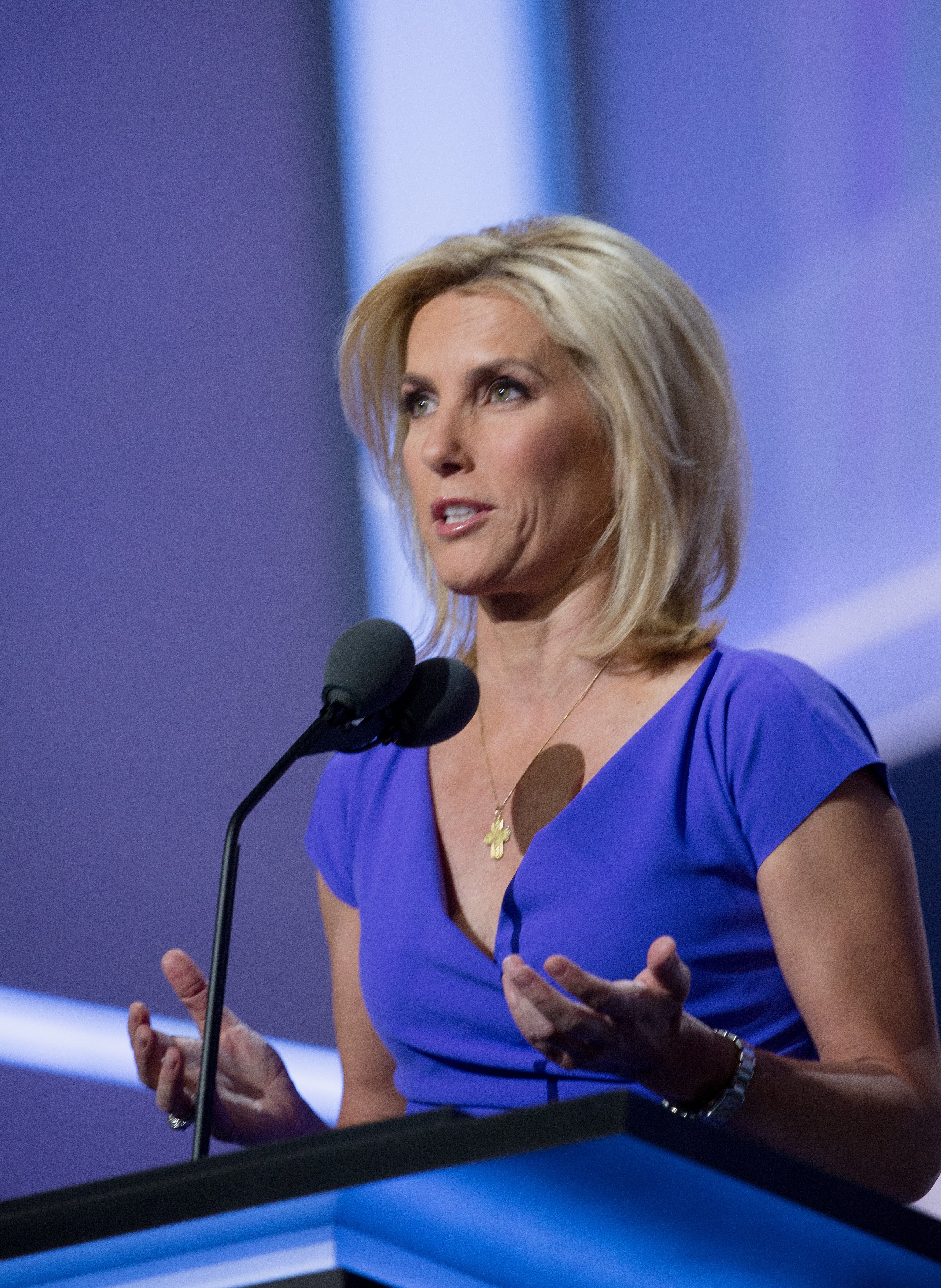 Laura Ingraham speaking during the third day of the Republican National Convention on July 20, 2016. | Source: Getty Images 