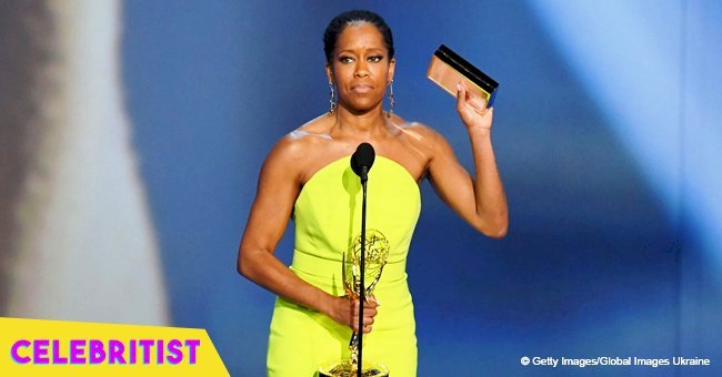 Regina King couldn't believe she had received Emmy Award, taking the stage in neon yellow dress 