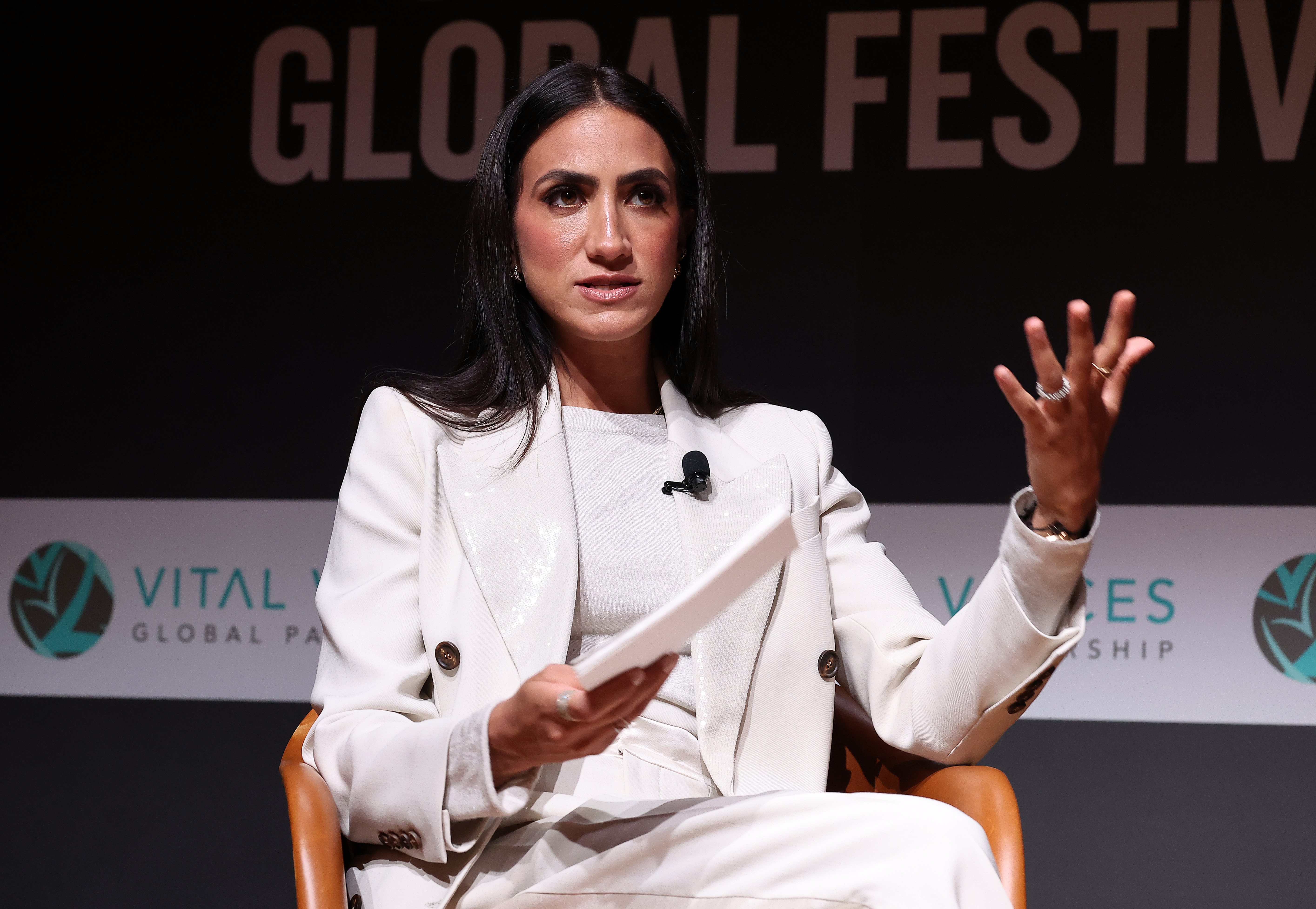 Mandana Dayani speaks at the 2023 Vital Voices Festival in Washington on May 5, 2023 | Source: Getty Images