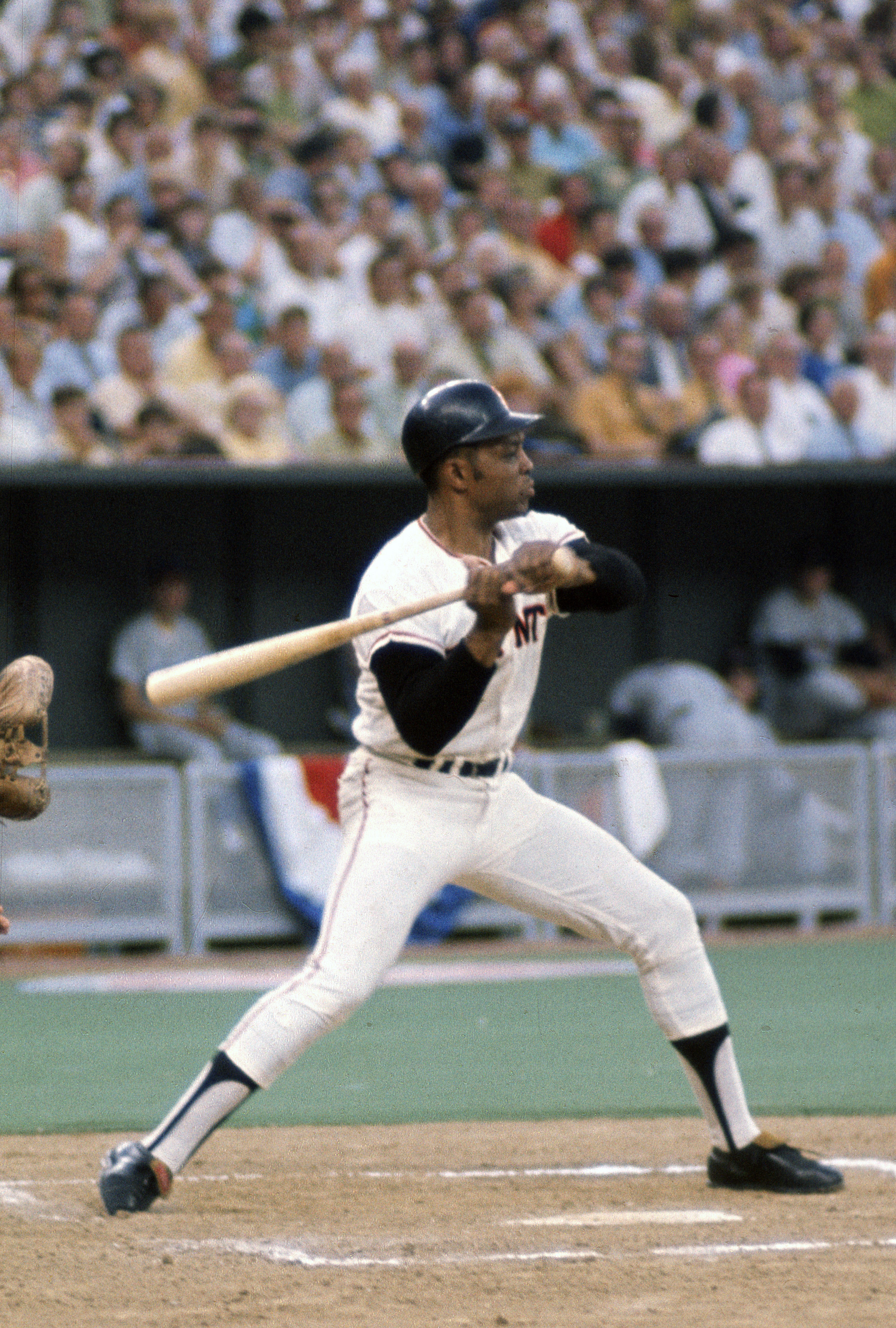Willie Mays bats during the Major League Baseball All-Star game at Riverfront Stadium in Cincinnati on July 14, 1970. | Source: Getty Images
