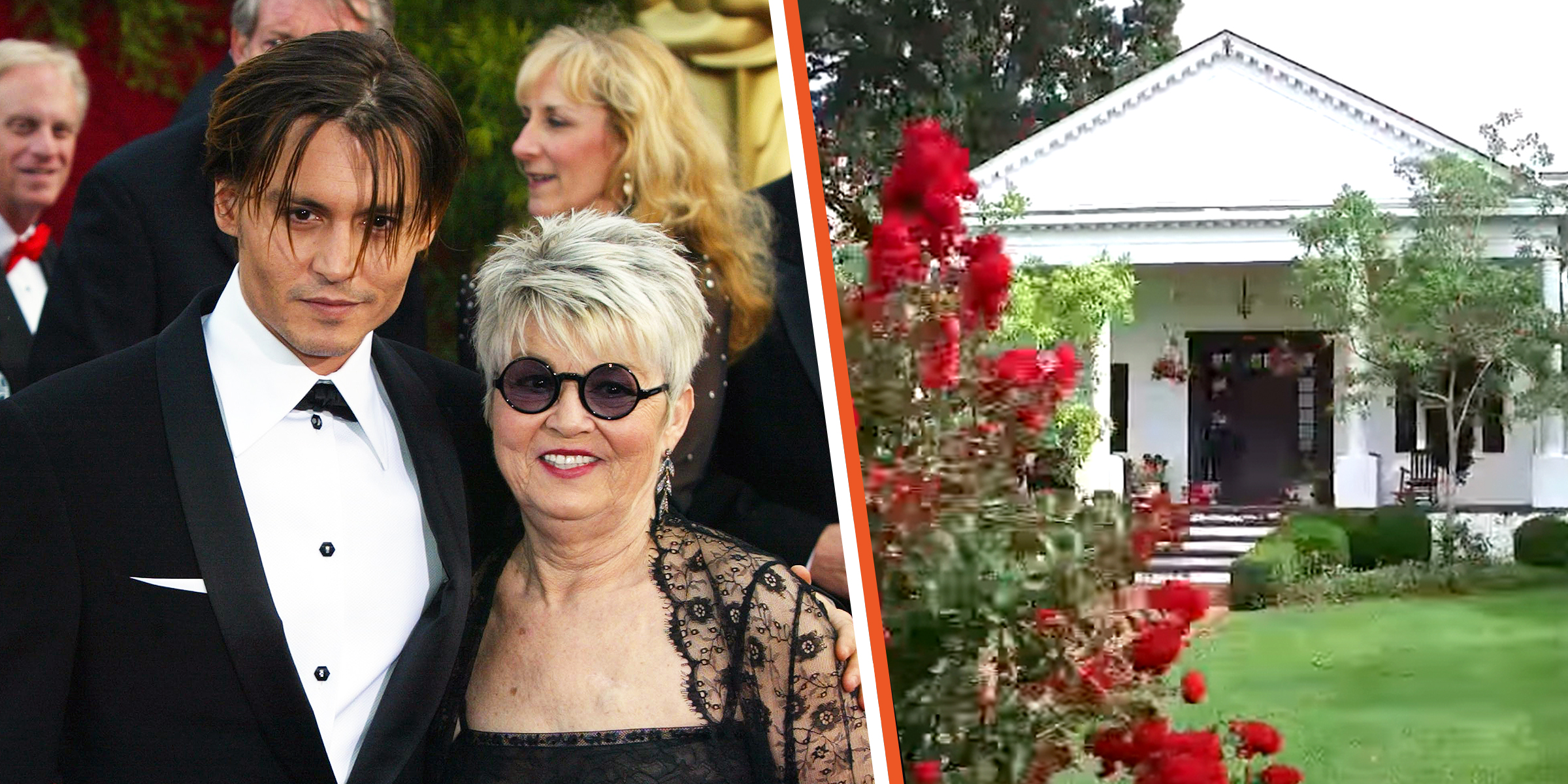 Johnny Depp with his Mother | Betty Sue's Family Farm | Source: Getty Images | Youtube.com/Halfhillauctions