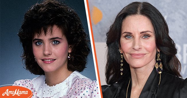 Portrait of Courteney Cox in 1983 [left], Courteney Cox at The BRIT Awards 2022 on February 8, 2022, in London | Source: Getty Images