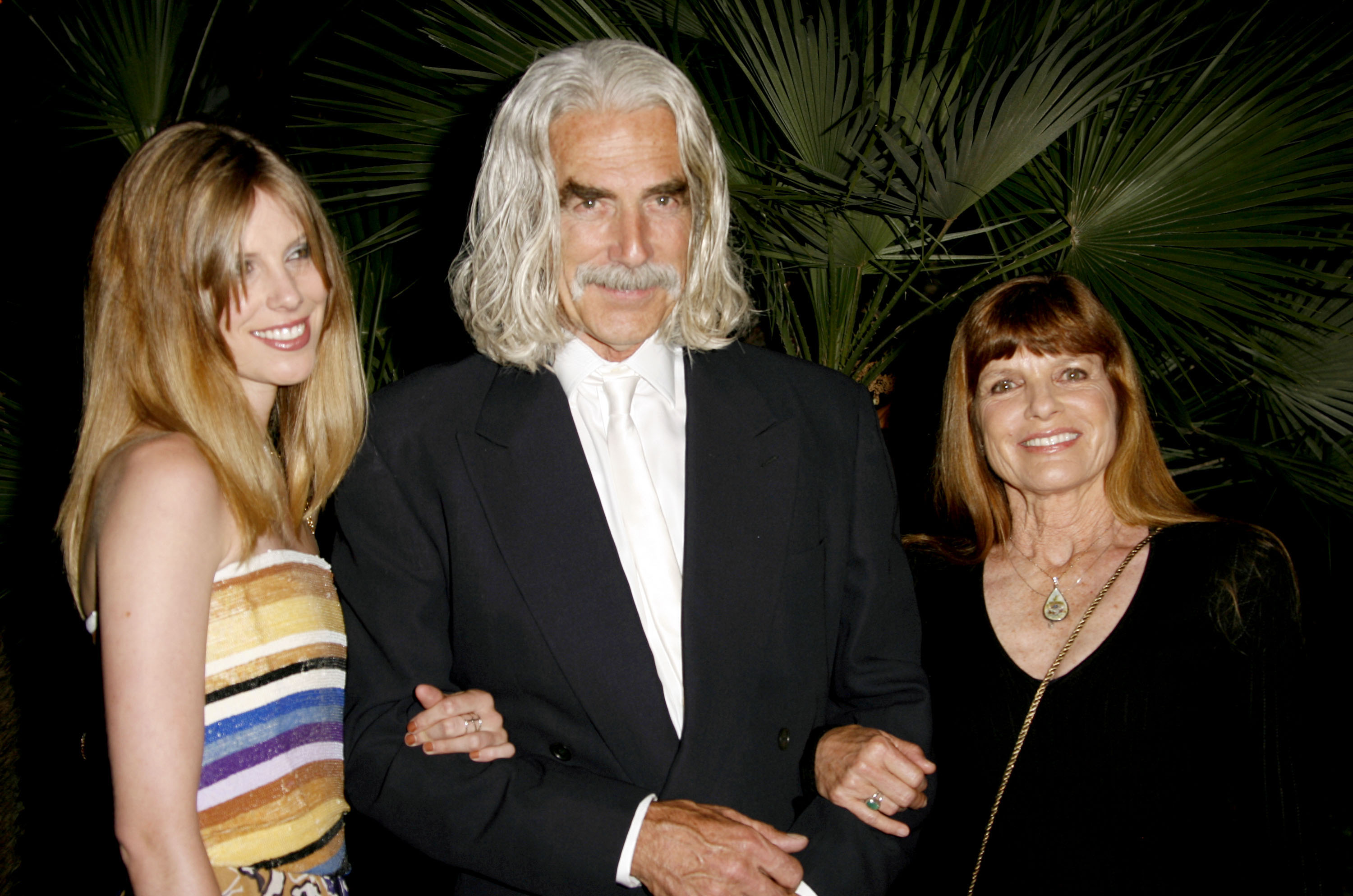 Cleo Rose Elliott, Sam Elliot, and Katherine Ross at the Cannes Film Festival - New Line 40th Anniversary "Golden Compass" Party in Cannes, France, on May 23, 2007 | Source: Getty Images