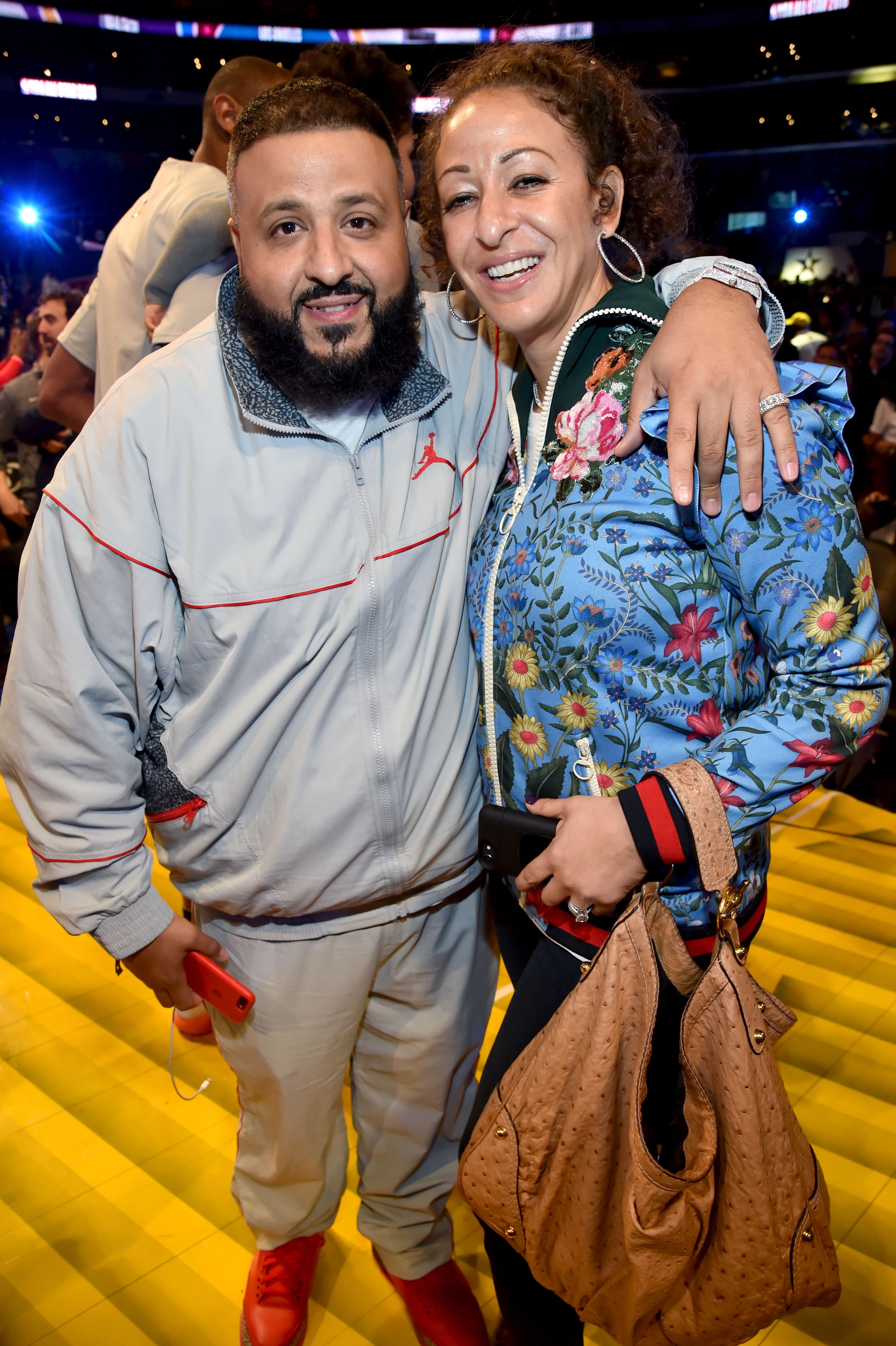 DJ Khaled and Nicole Tuck during the 67th NBA All-Star Game: Team LeBron Vs. Team Stephen at Staples Center on February 18, 2018 in Los Angeles, California. | Source: Getty Images