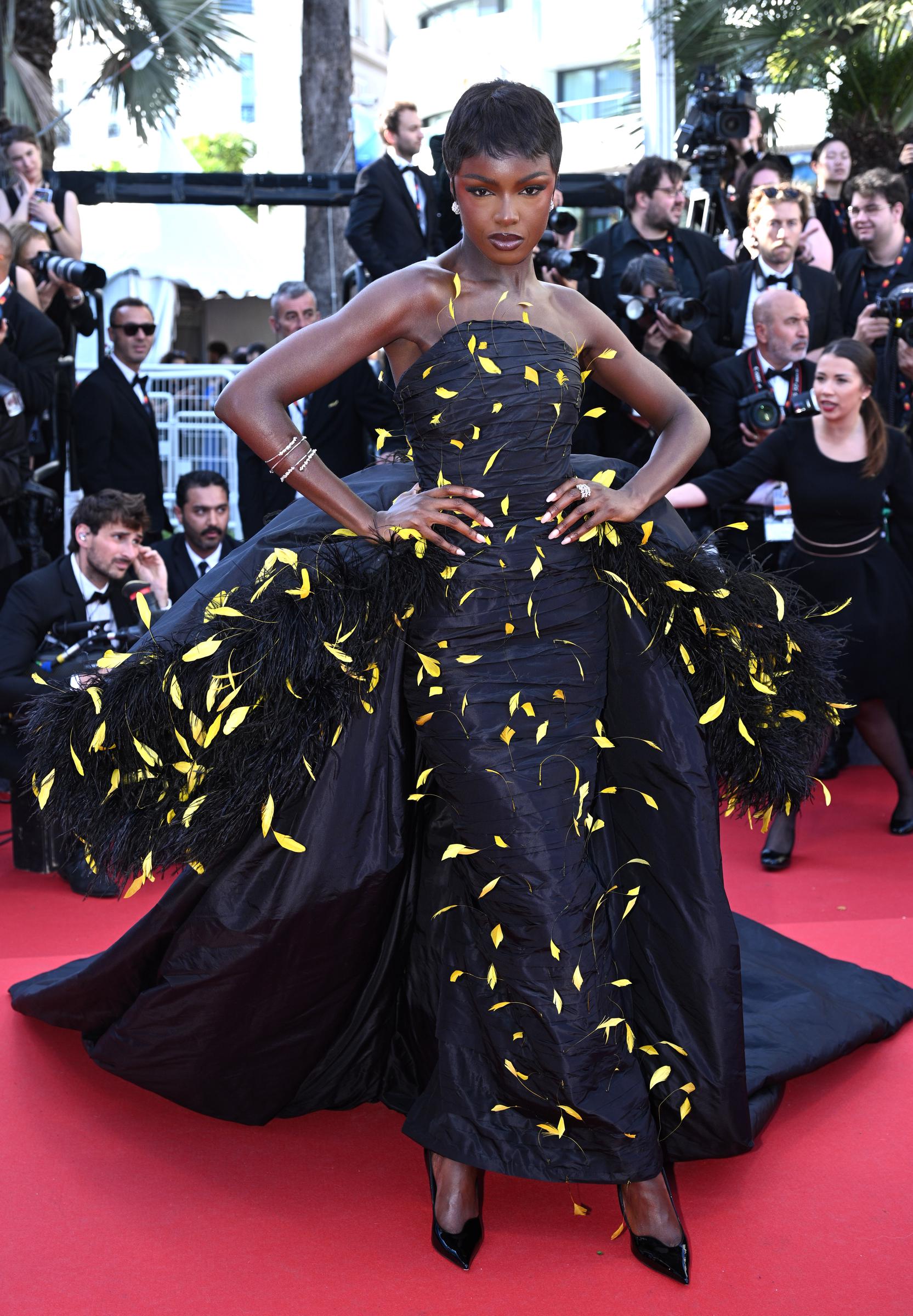 Leomie Anderson attends the "Marcello Mio" red carpet at the 77th annual Cannes Film Festival on May 21, 2024, in Cannes, France. | Source: Getty Images