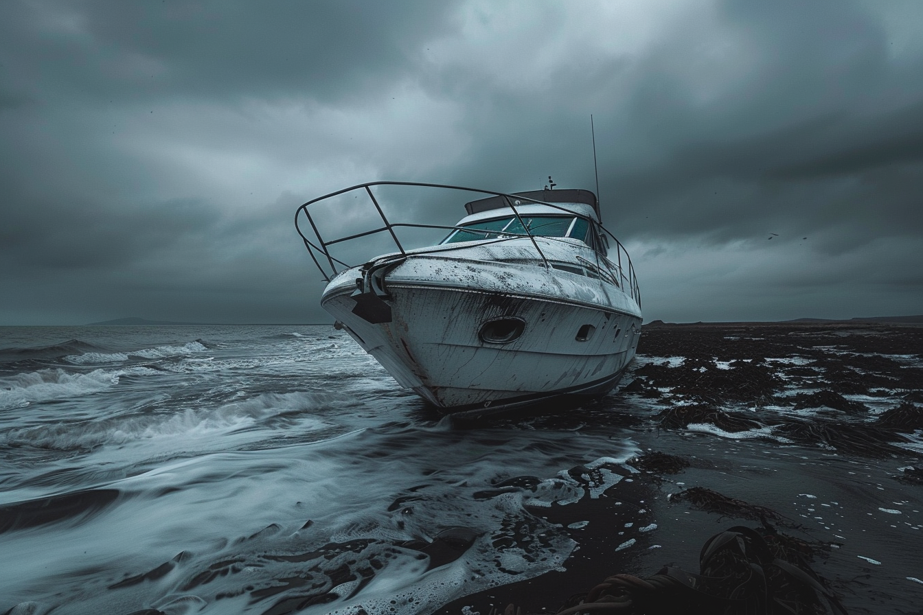 A boat on a shore | Source: Midjourney