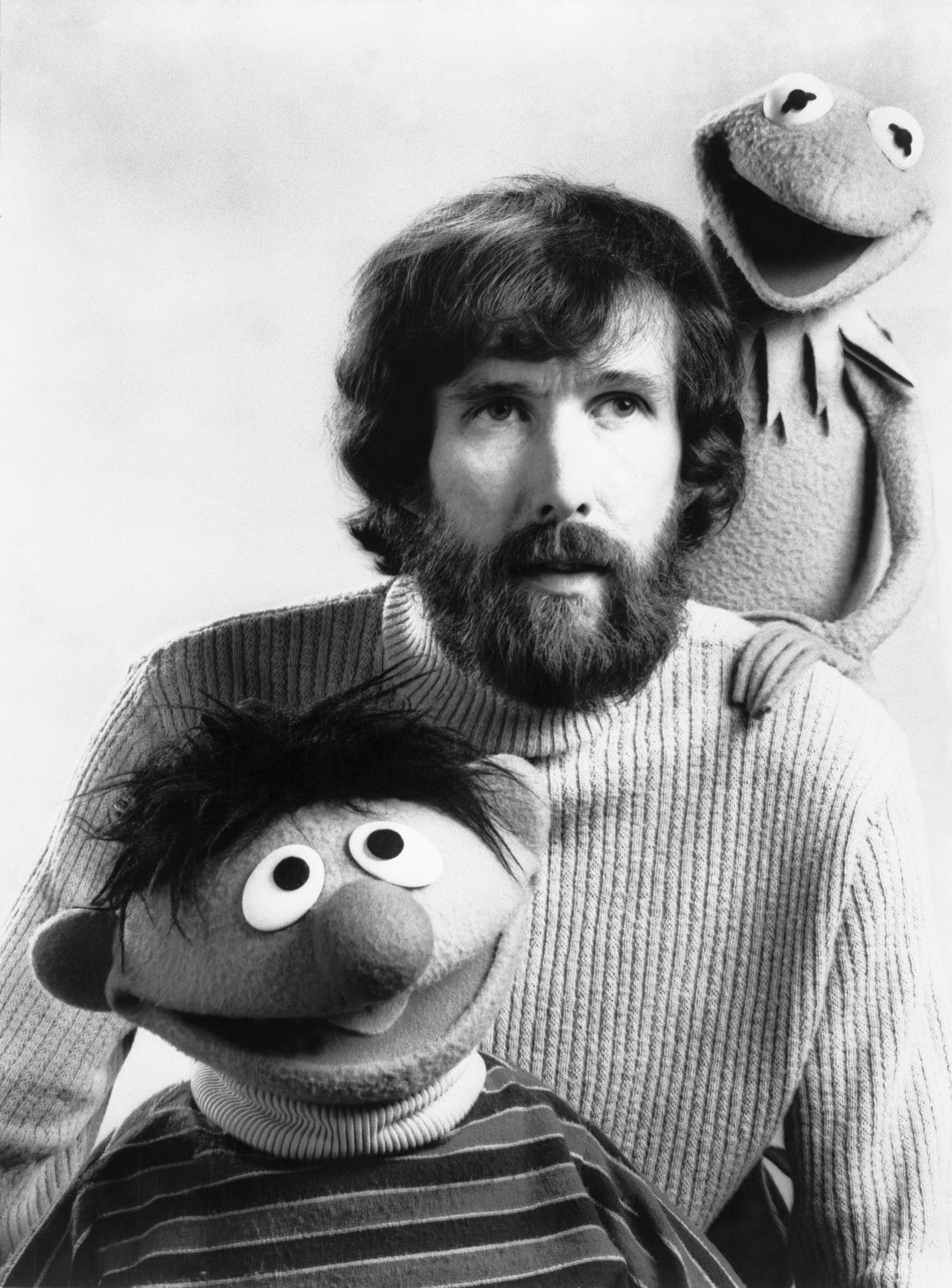 Jim Henson with two of his "Muppets", puppets Kermit The Frog and Ernie, from "Sesame Street". | Source: Getty Images