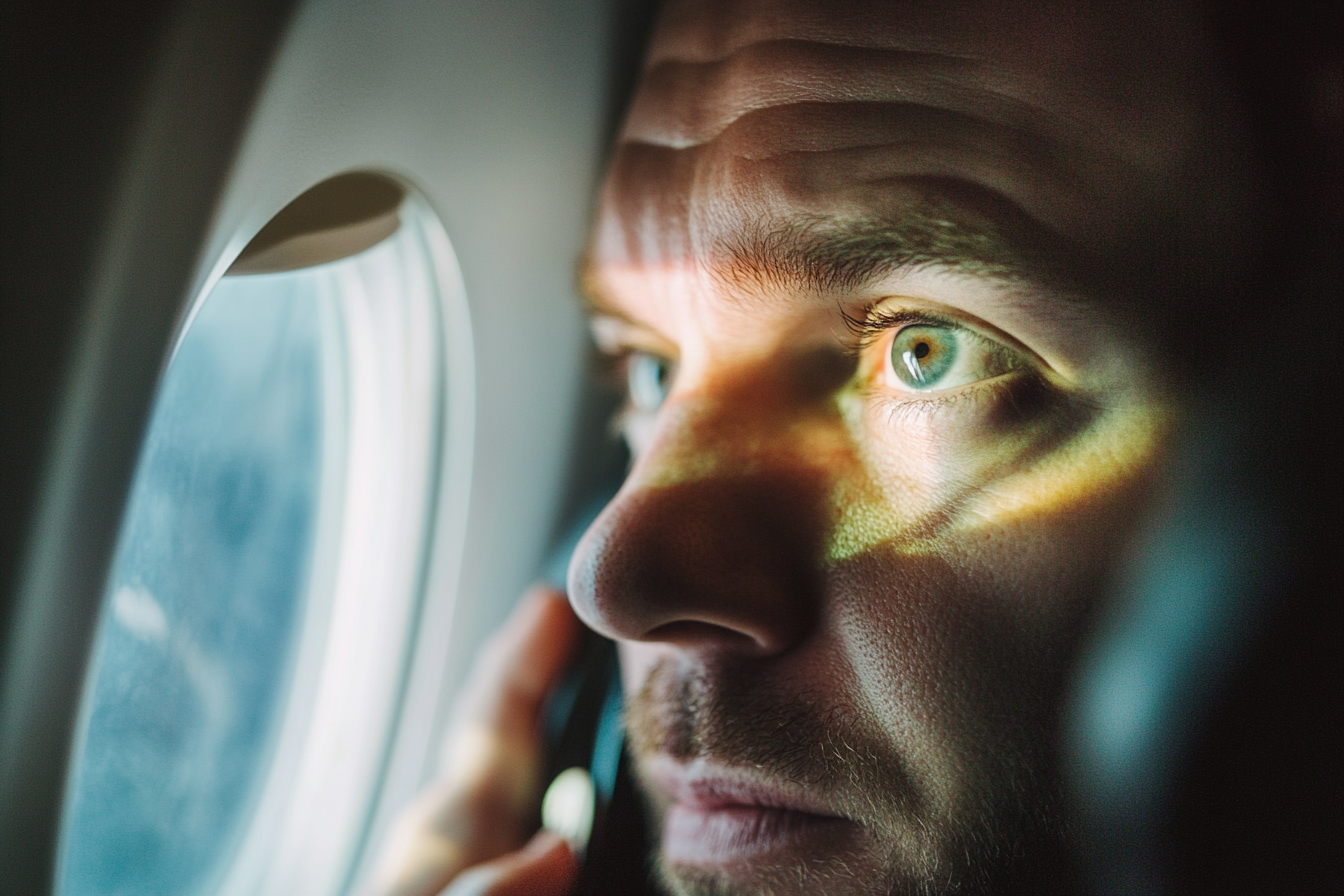 A close-up shot of a man talking on the phone | Source: Midjourney