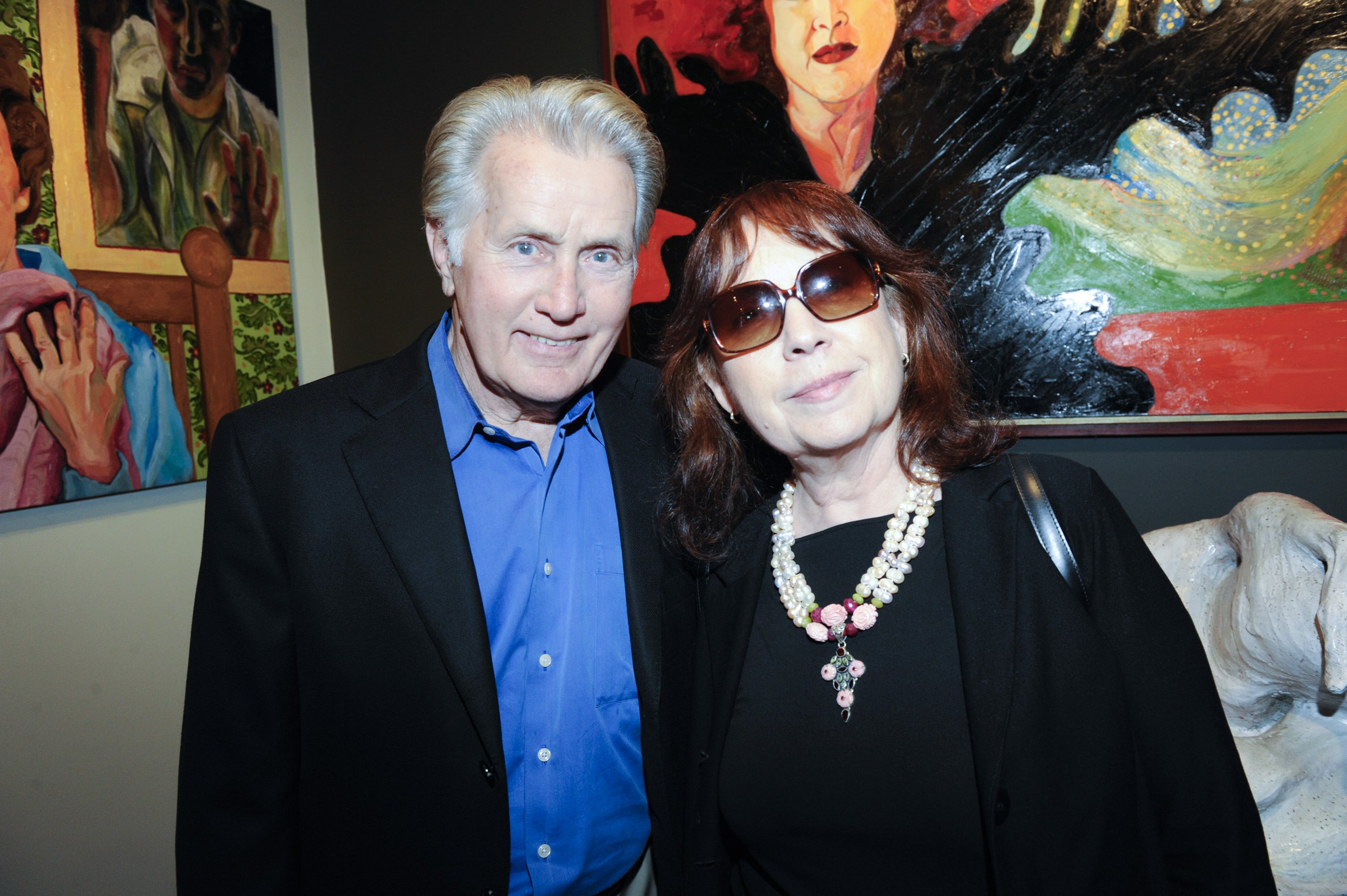 Martin Sheen and Janet Sheen during Patricia Knop's "Sideshow" paintings and sculpture show at Trigg Ison Fine Arts Gallery on May 18, 2013 in Los Angeles, California. / Source: Getty Images