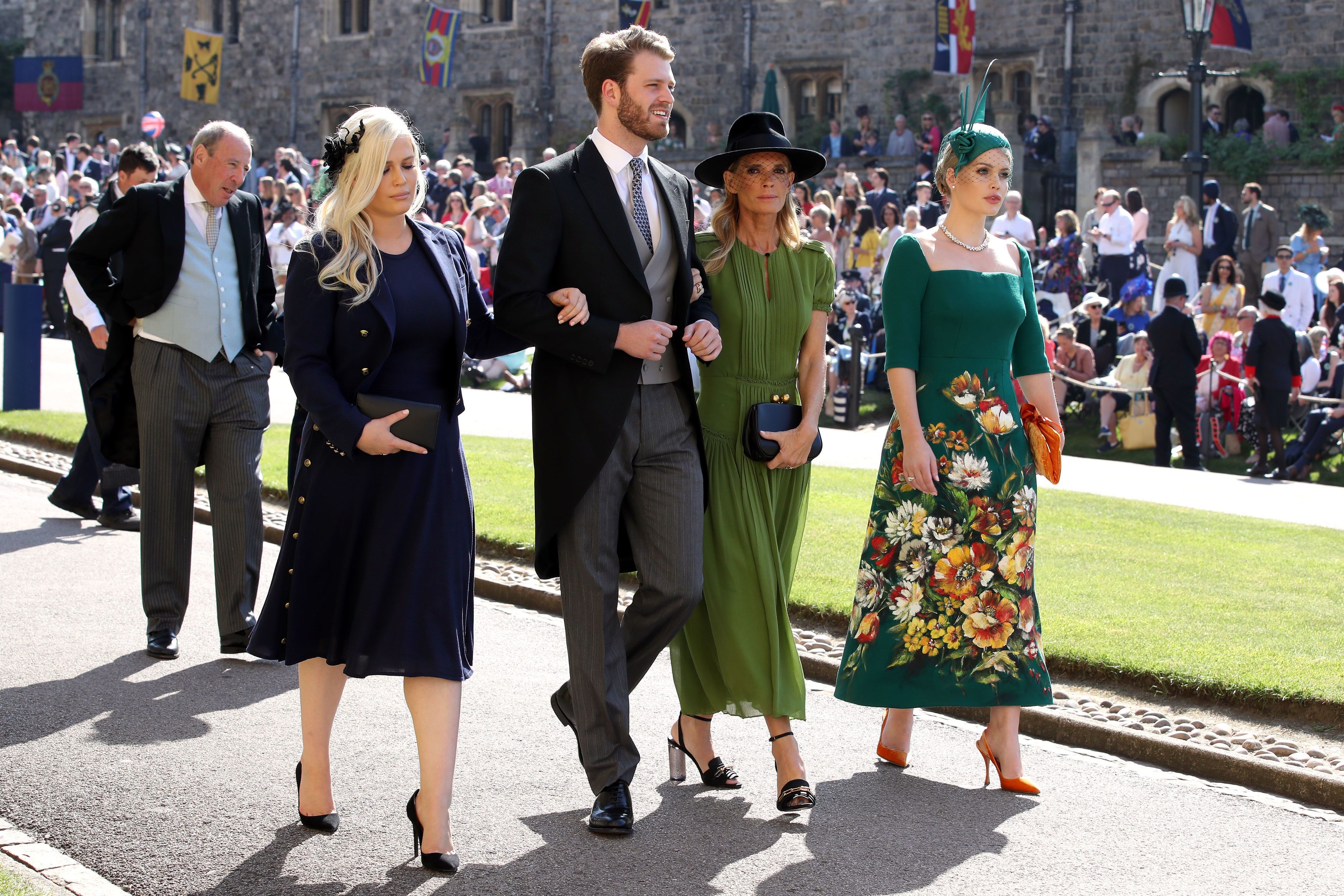Eliza and Louis Spencer, Victoria Aitken, and Kitty Spencer at Prince Harry and Meghan Markle's wedding ceremony at Windsor Castle on May 19, 2018, in England | Photo: Chris Radburn - WPA Pool/Getty Images