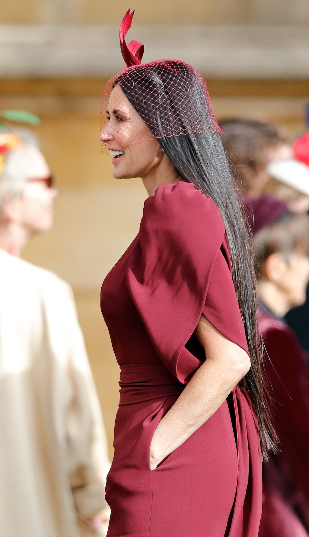 Demi Moore at Princess Eugenie of York and Jack Brooksbank's wedding in England on October 12, 2018 | Source: Getty Images 