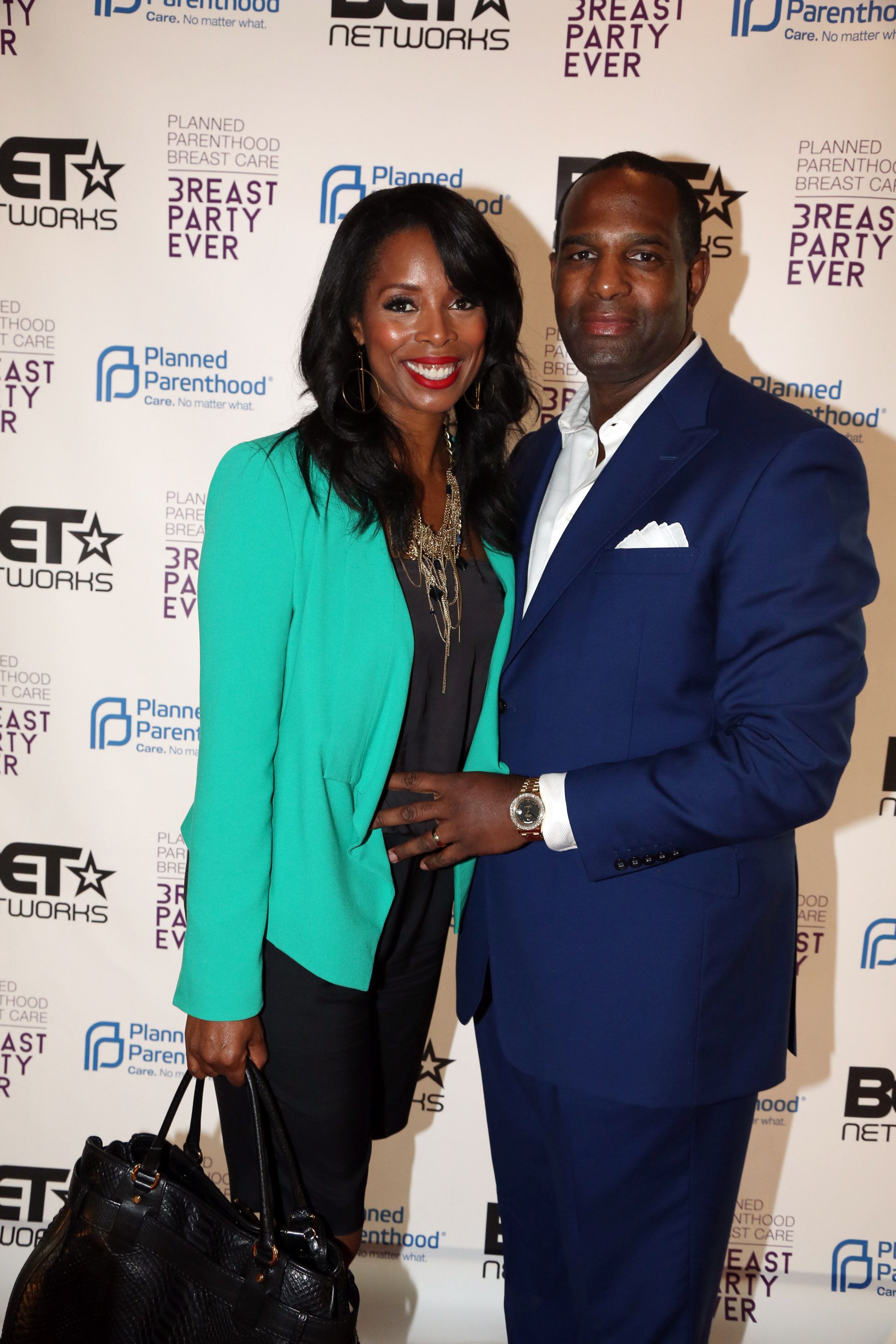 Tasha Smith and Keith Douglas at the Breast Party Ever at Ventanas on October 5, 2013, in Atlanta, Georgia. | Source: Getty Images