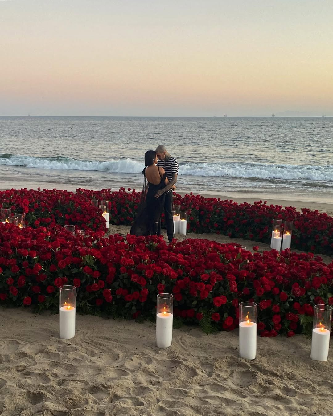 Kourtney Kardashian and Travis Barker from a post dated October 18, 2021. | Source: Instagram/kourtneykardash