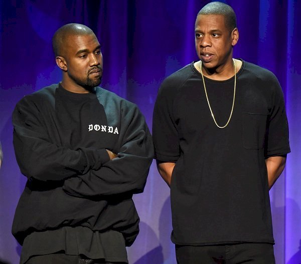 Jay-Z and Kanye West at the Tidal launch event in New York on March 20, 2015 | Source: Getty Images