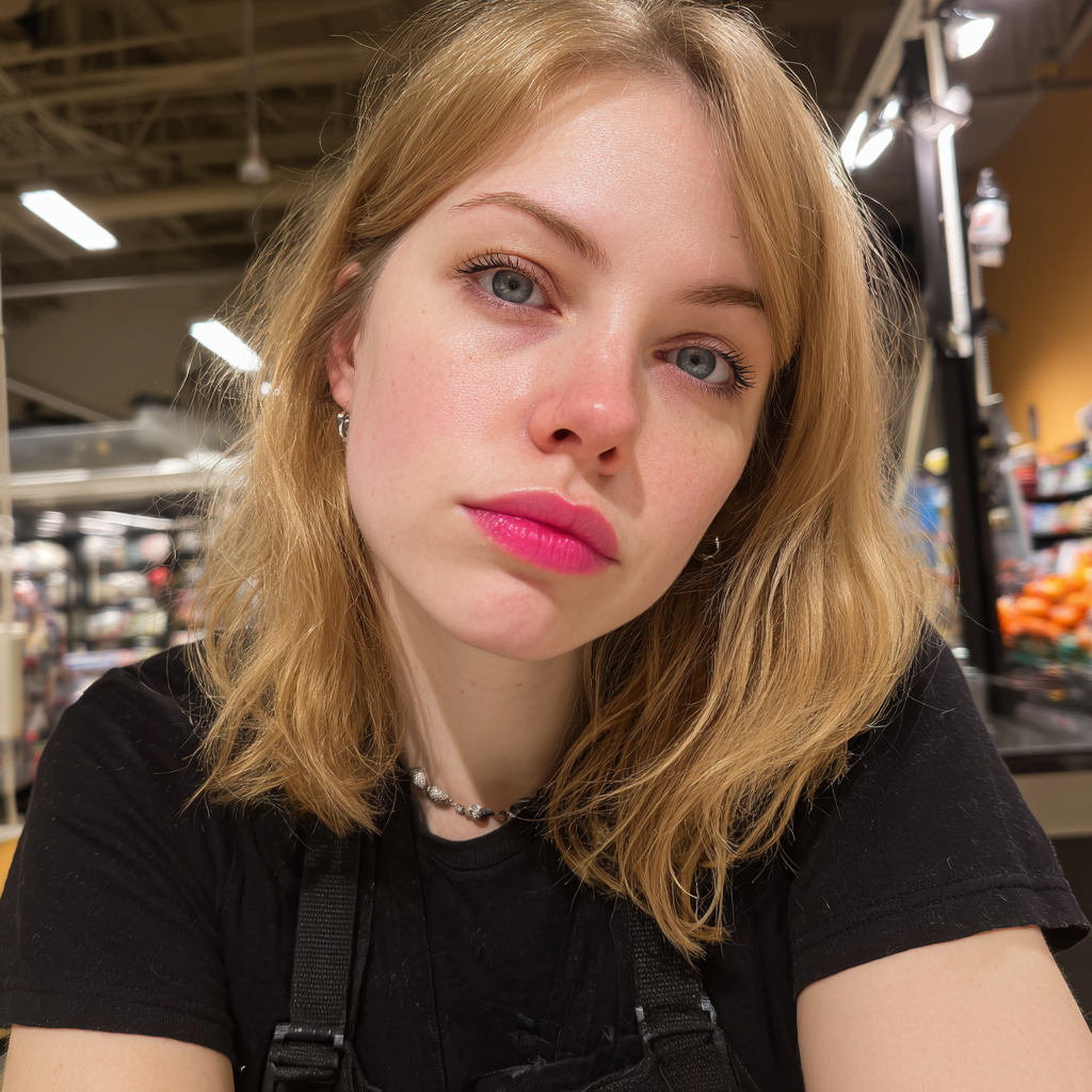 A close-up of a cashier in a supermarket | Source: Midjourney
