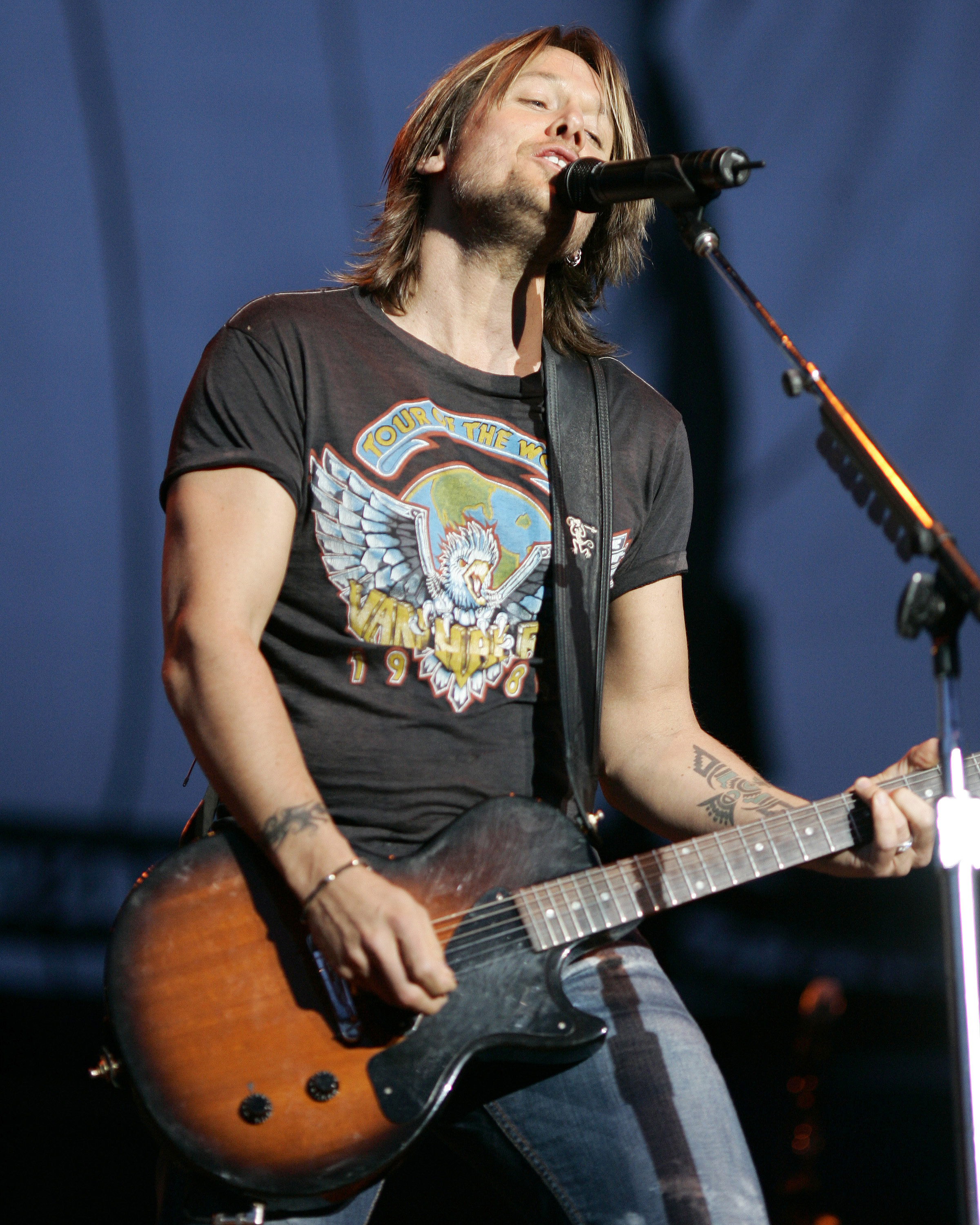 Keith Urban during Rock n The Rally - Day 1 in Sturgis, South Dakota, on August 6, 2006. | Source: Getty Images